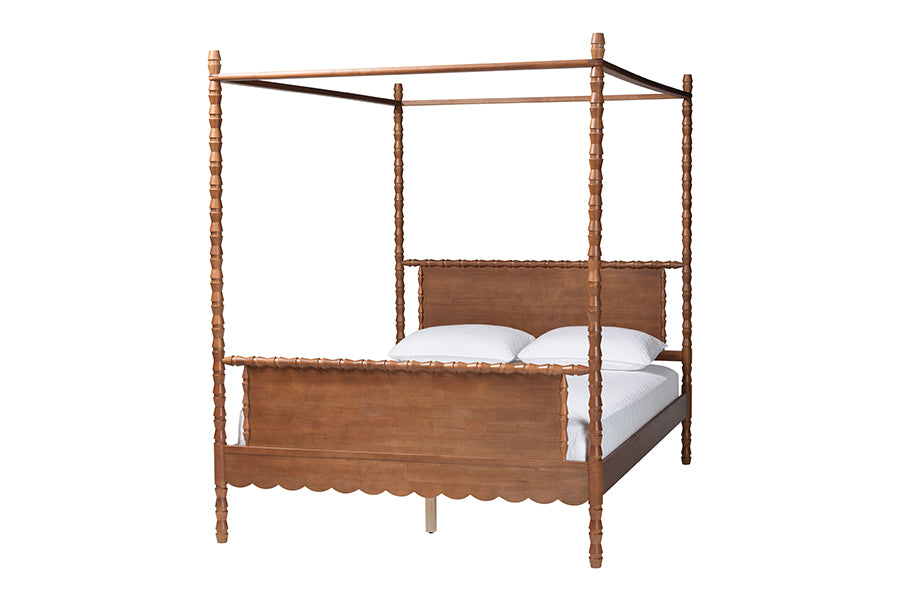 Danette Bobbin Wood Canopy Bed