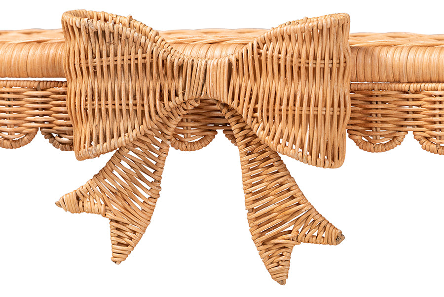Bali & Pari Creusa Rattan 2-Tier Wall Shelf