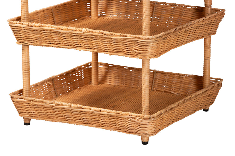 Bali & Pari Asante Rattan 3-Tier Display Shelf