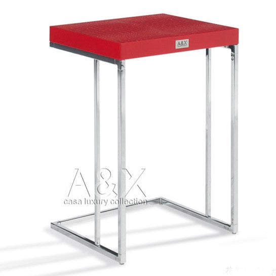 Amelia Modern Crocodile Lacquer End Table Set