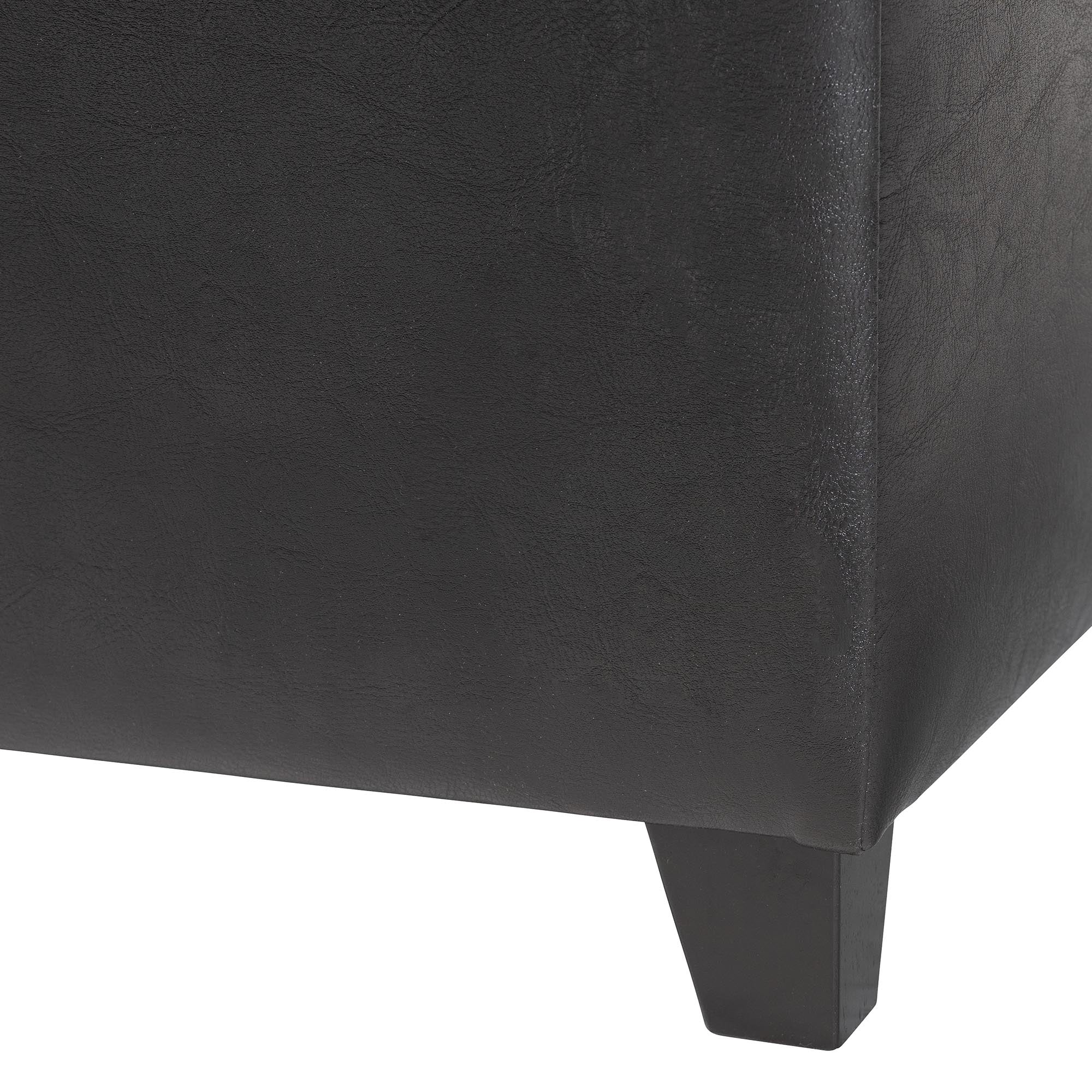 Leather Storage Cube Ottoman
