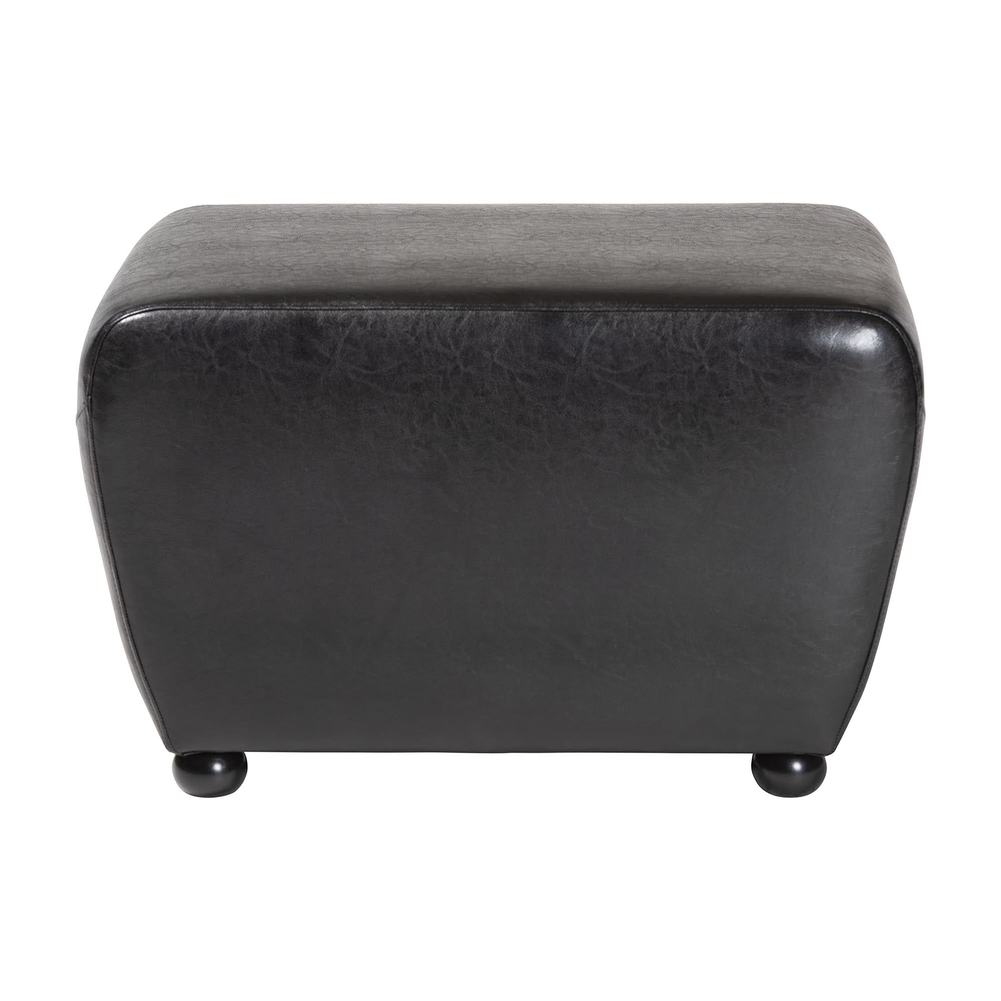 Faux Leather Ottoman