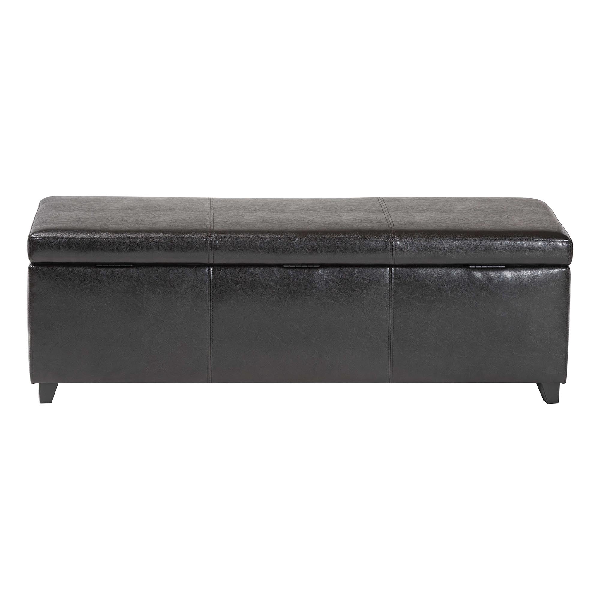 Faux Leather Storage Bench