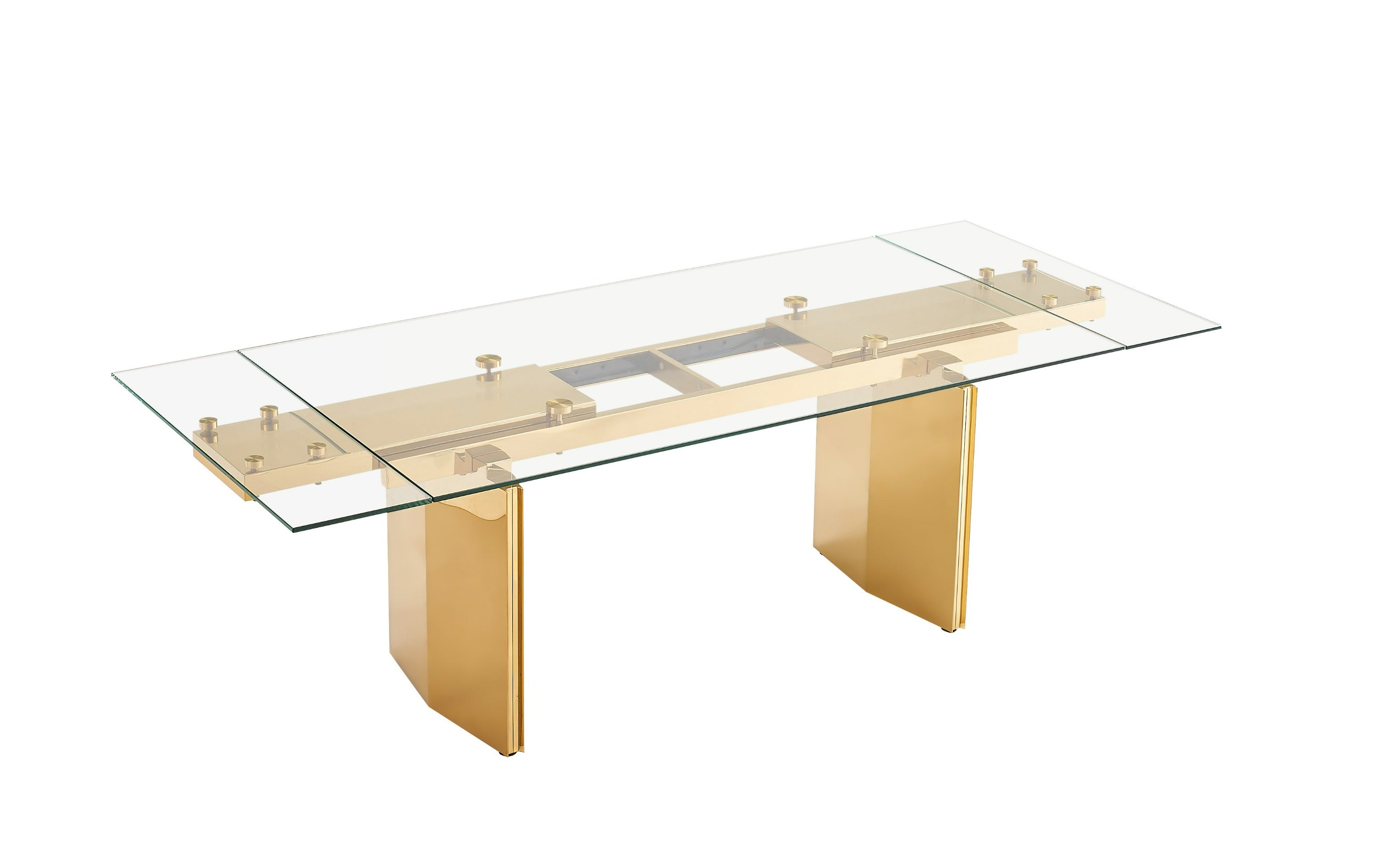 Modrest Nassim - Glam Glass Extendable Dining Table-Dining Table-VIG-Wall2Wall Furnishings