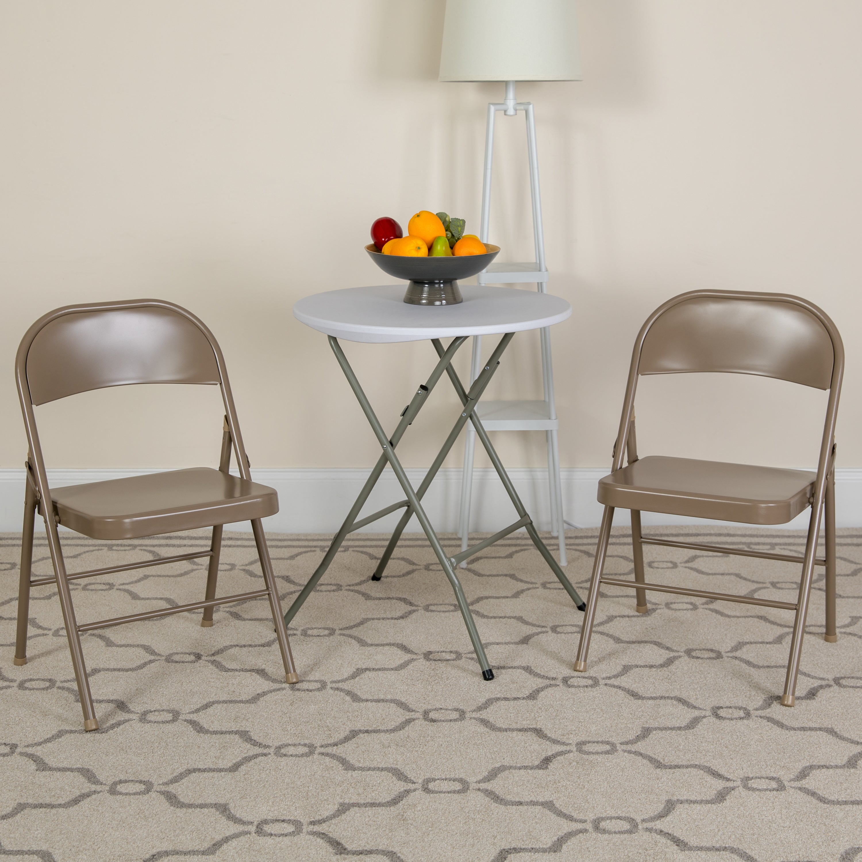 2 Pack HERCULES Series Double Braced Metal Folding Chair-Metal Folding Chair-Flash Furniture-Wall2Wall Furnishings
