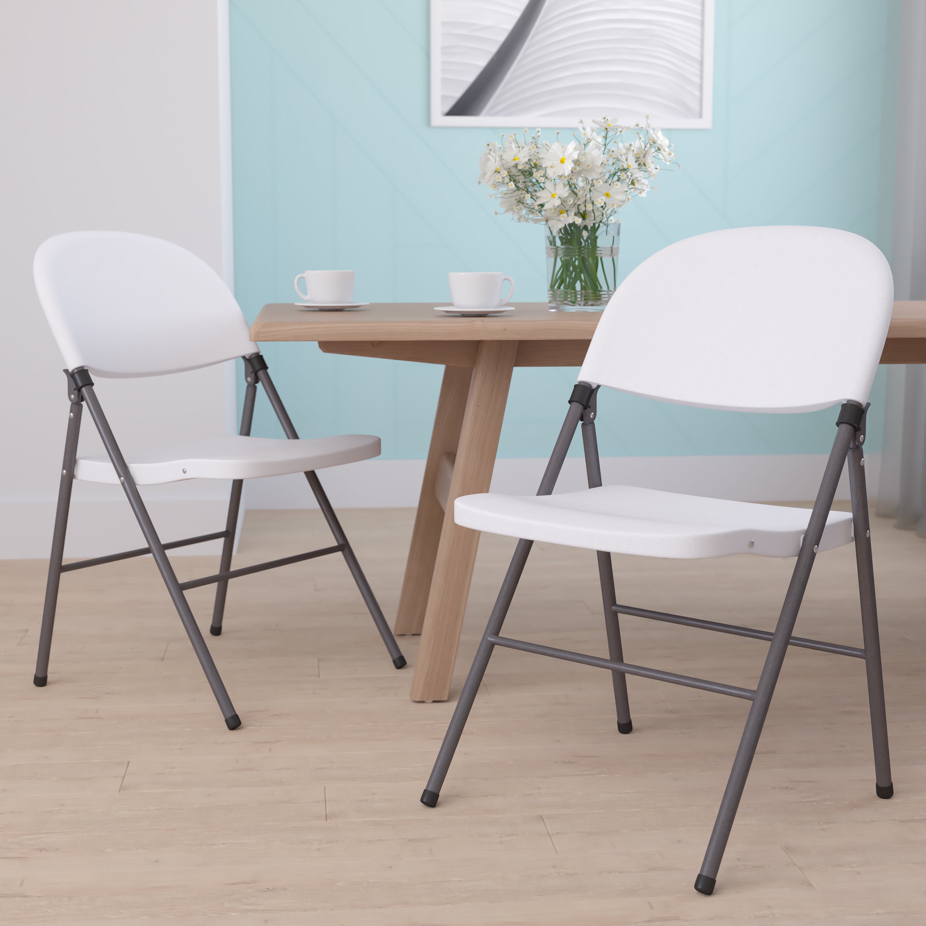 HERCULES Series Plastic Folding Chairs | Set of 2 Lightweight Folding Chairs-Metal Folding Chair-Flash Furniture-Wall2Wall Furnishings