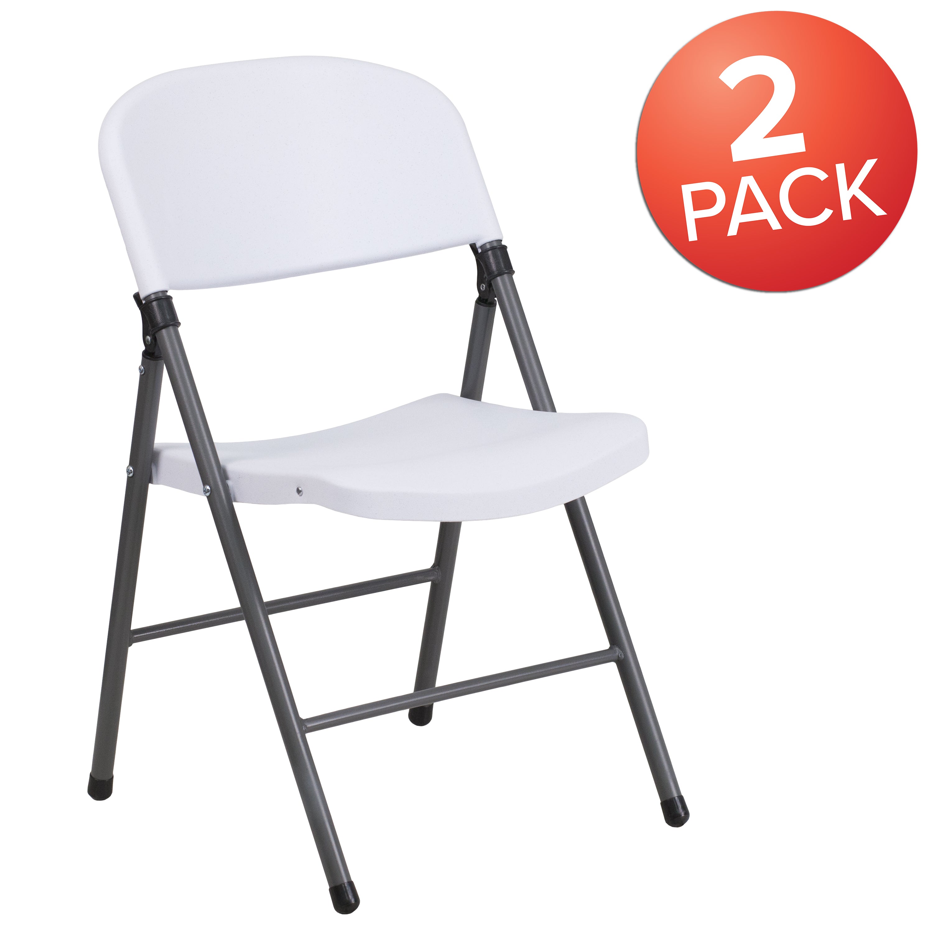 HERCULES Series Plastic Folding Chairs | Set of 2 Lightweight Folding Chairs-Metal Folding Chair-Flash Furniture-Wall2Wall Furnishings