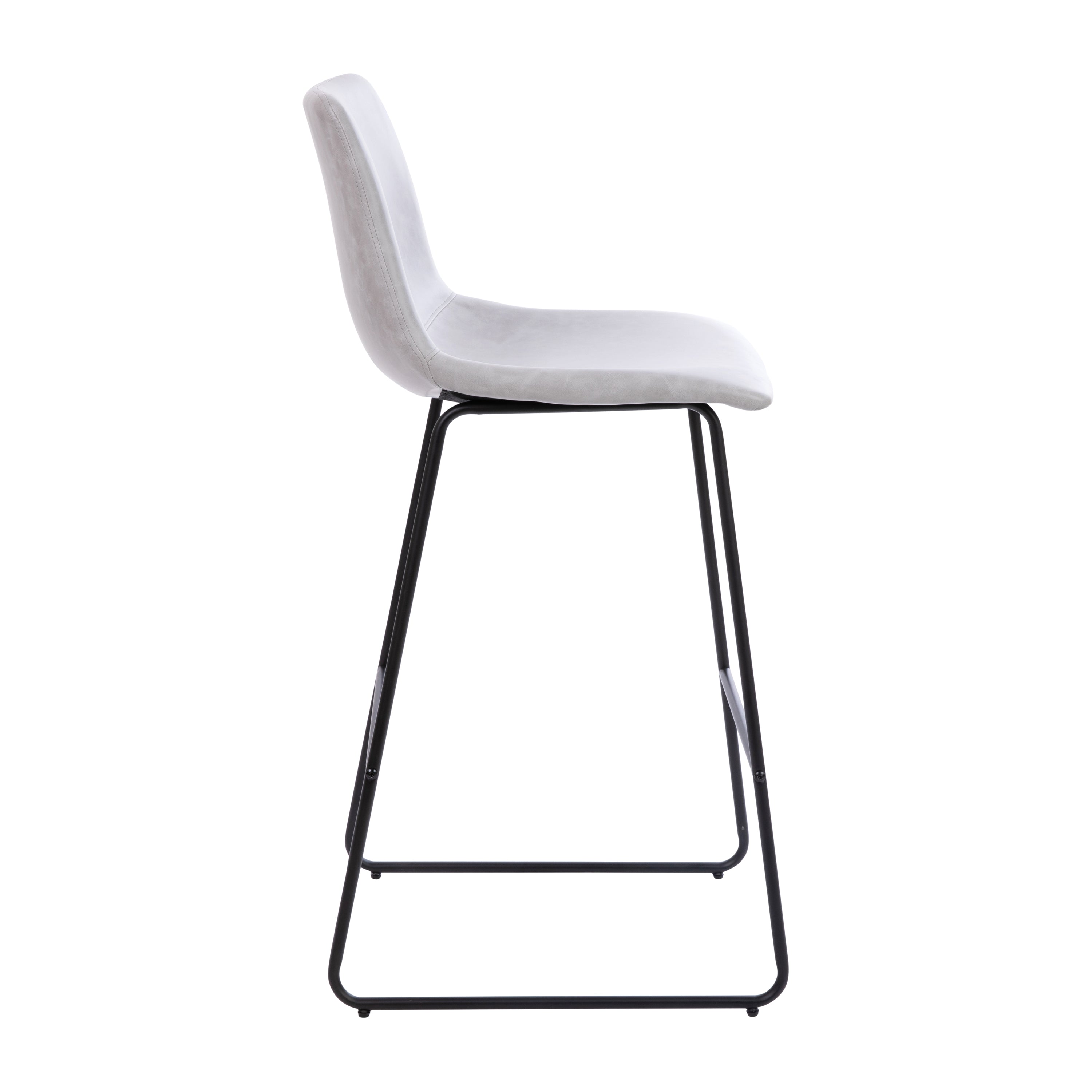 30 Inch LeatherSoft Bar Height Barstools, Set of 2