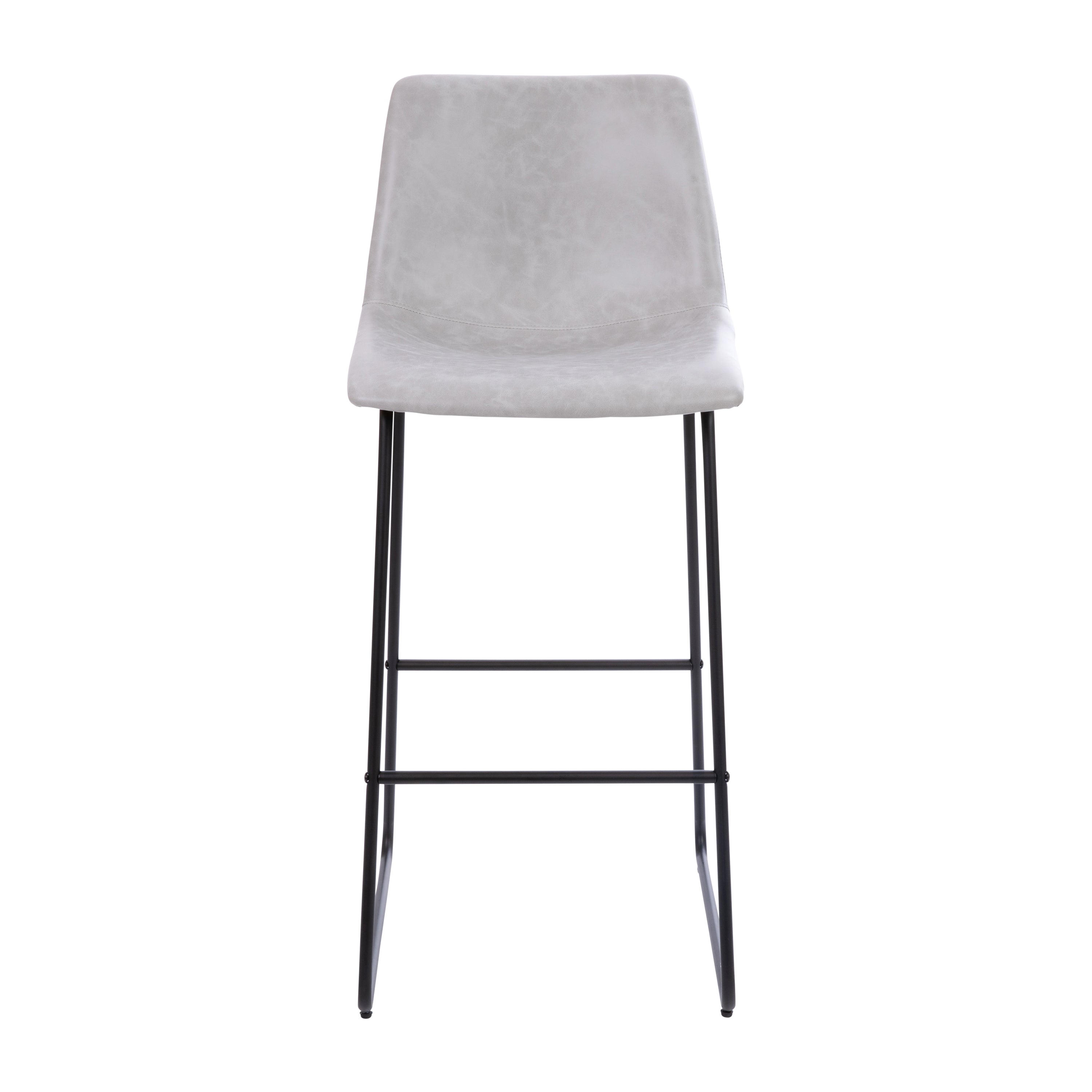 30 Inch LeatherSoft Bar Height Barstools, Set of 2