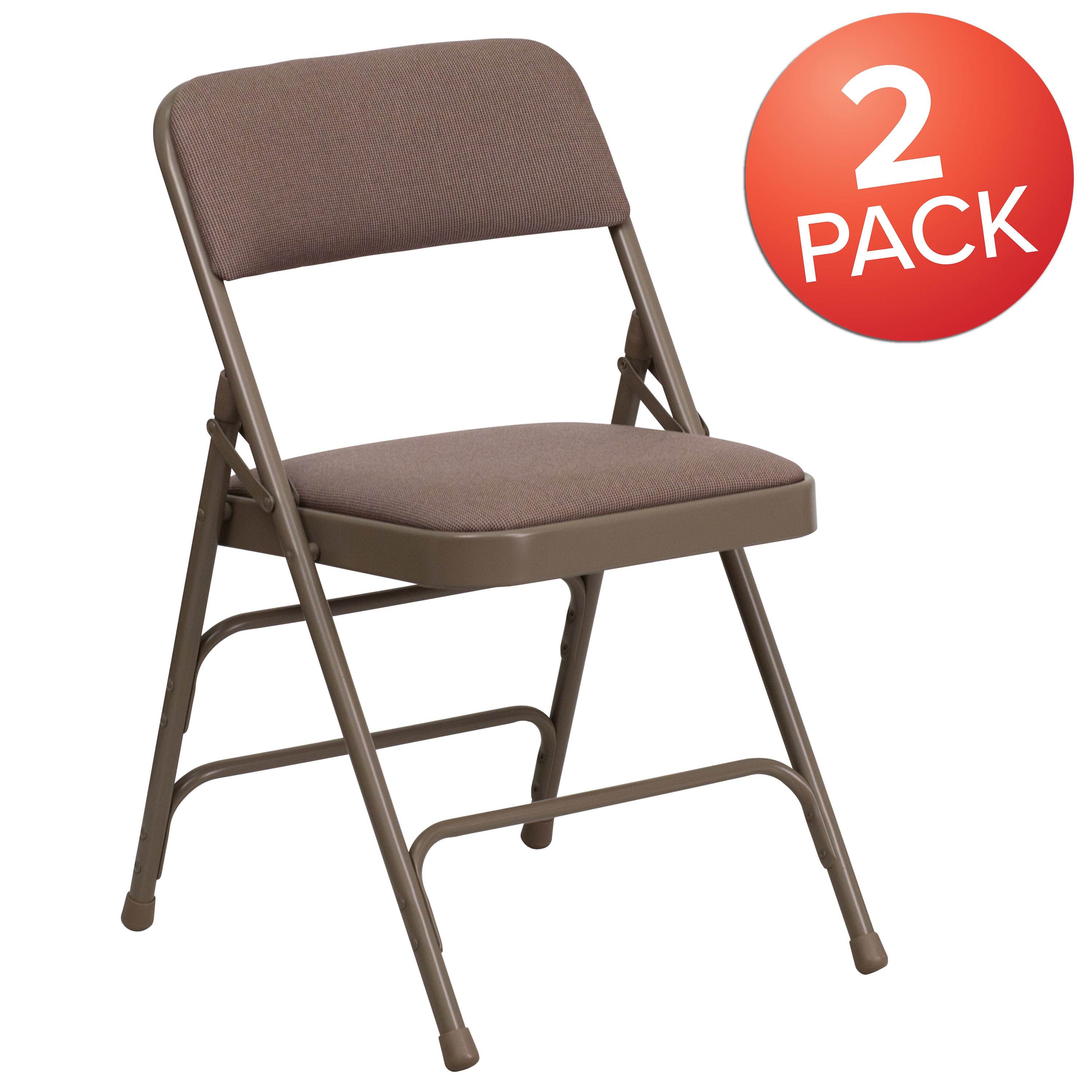 HERCULES Series Metal Folding Chairs with Padded Seats | Set of 2 Black Metal Folding Chairs-Metal Folding Chair-Flash Furniture-Wall2Wall Furnishings