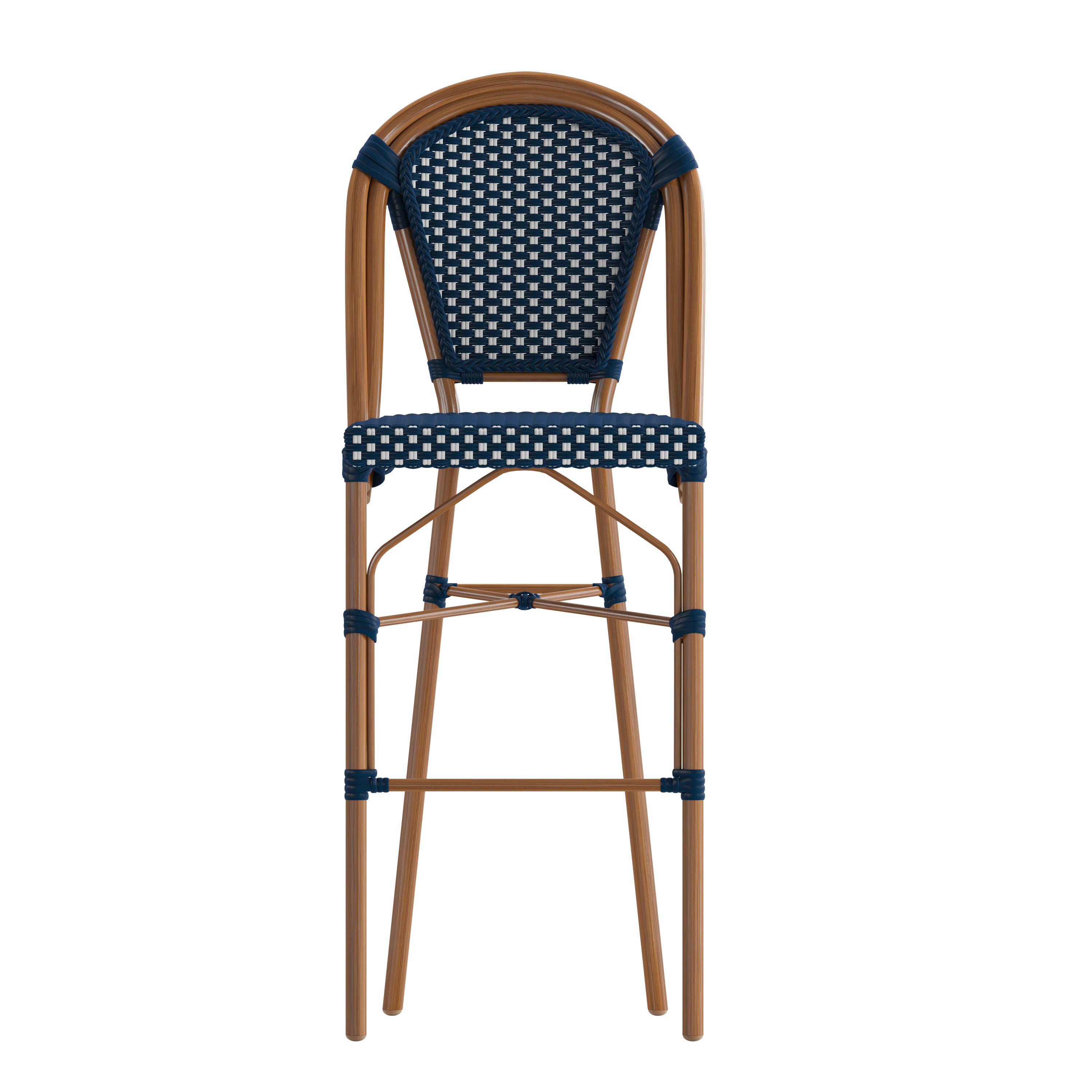 Bordeaux Set of 2 Stackable Indoor/Outdoor Bistro 30" High Bar Height Stools