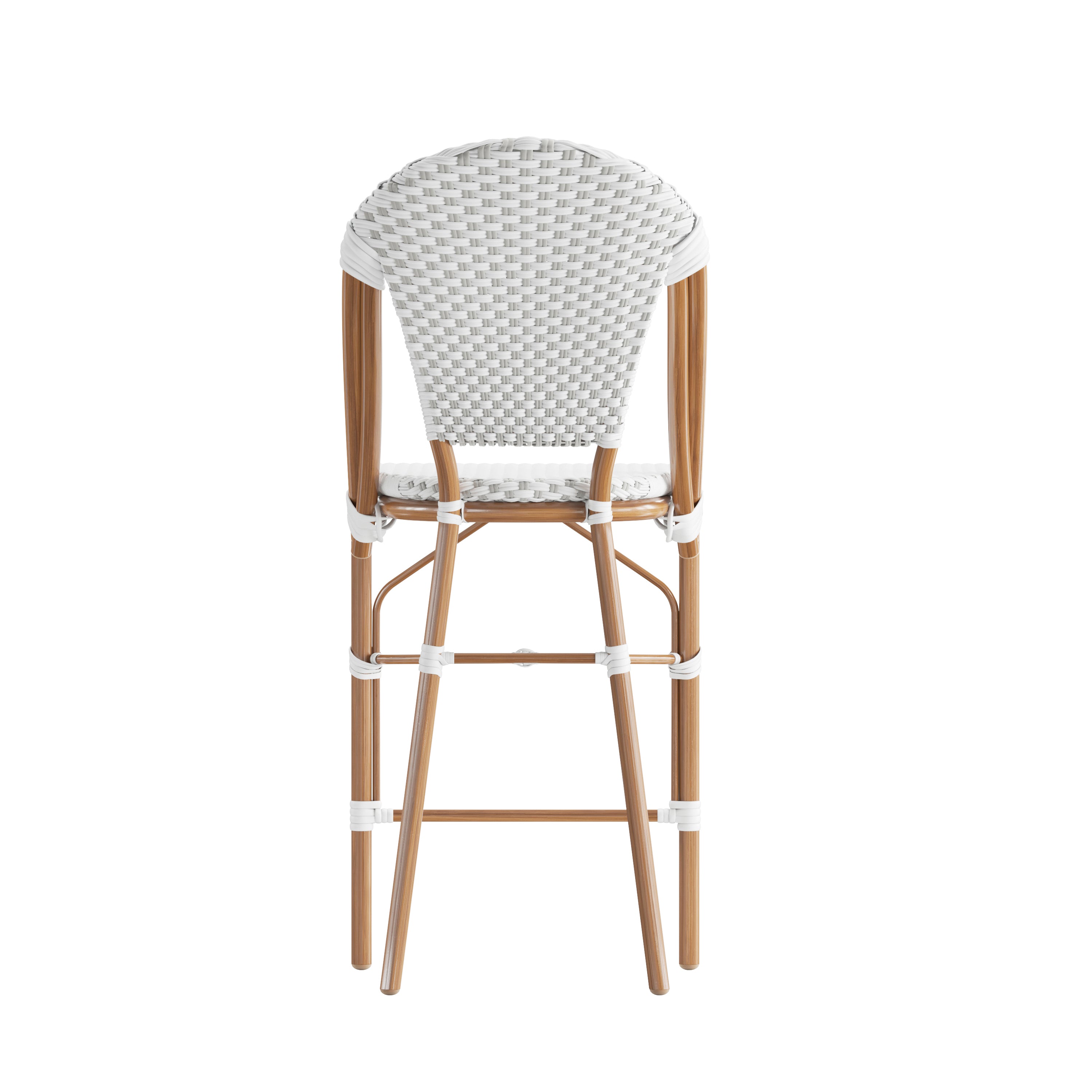 Lourdes Set of 2 Stackable Indoor/Outdoor Bistro 26" High Counter Height Stools