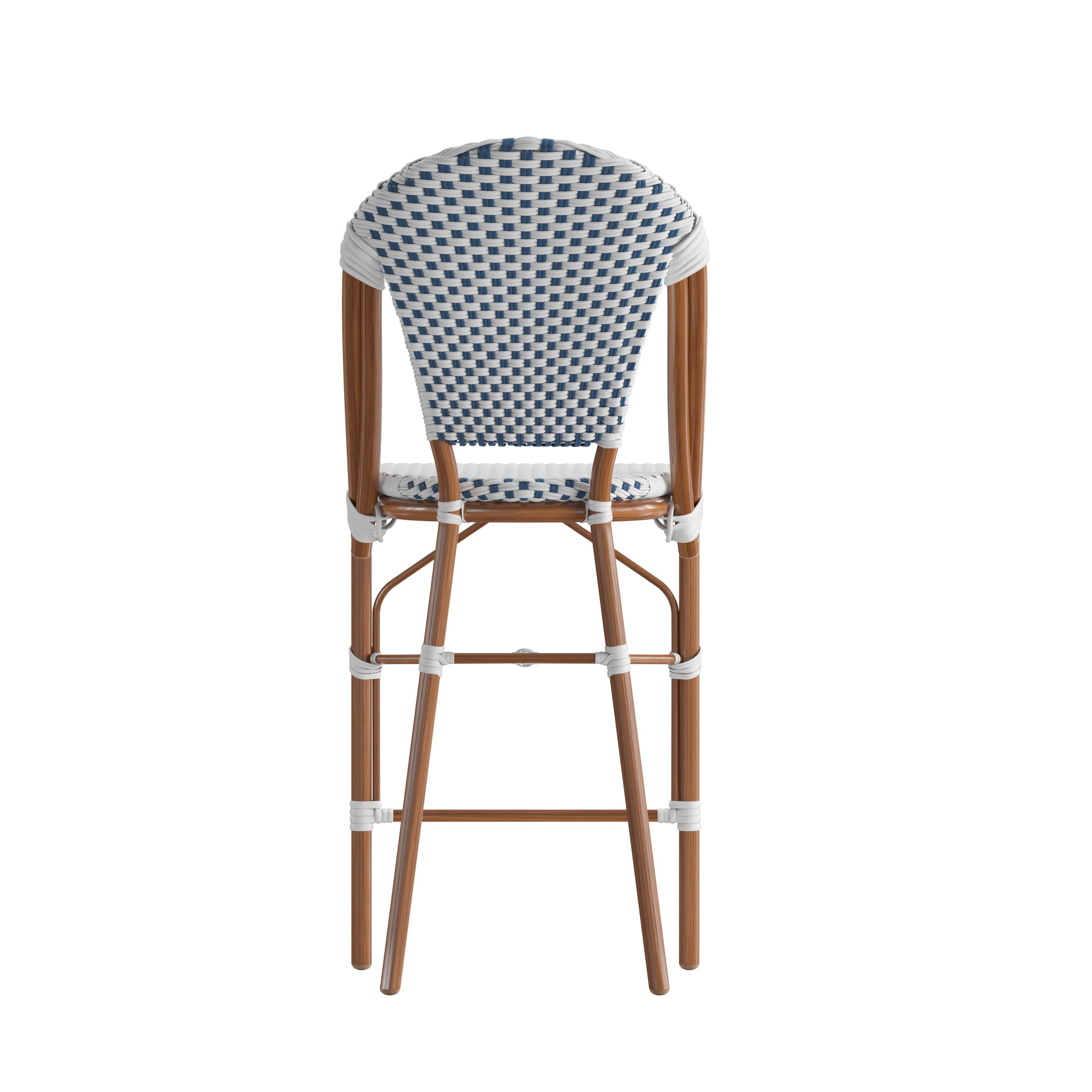 Lourdes Set of 2 Stackable Indoor/Outdoor Bistro 26" High Counter Height Stools