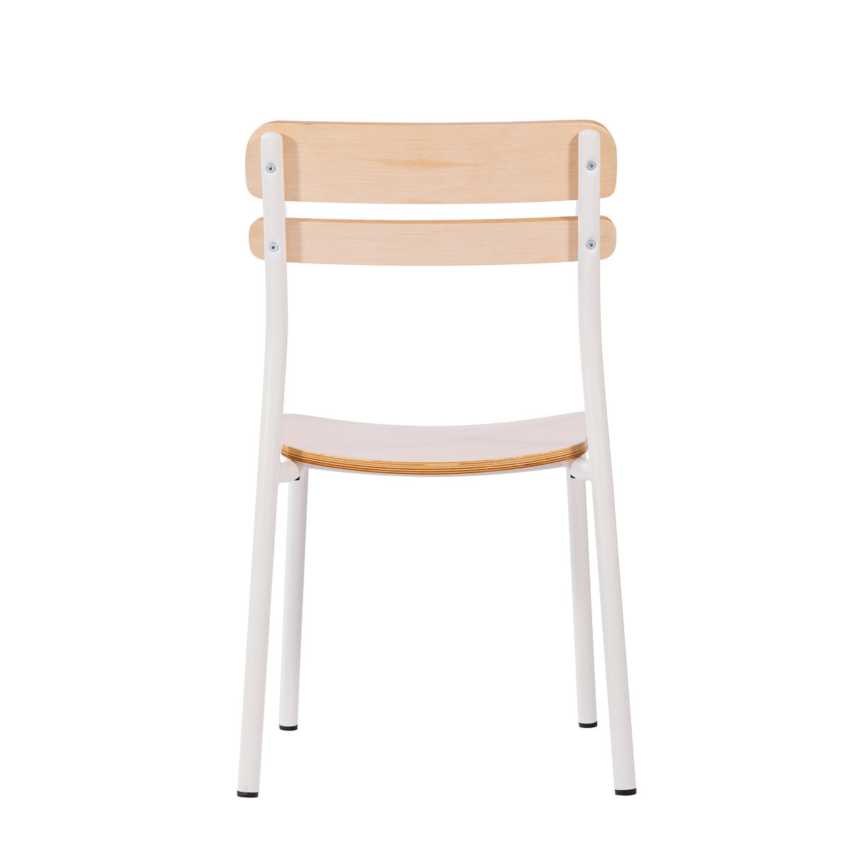 2 Pack Cyprus Commercial Grade Solid Wood Dining Chairs with Metal Frames and Antique Finish