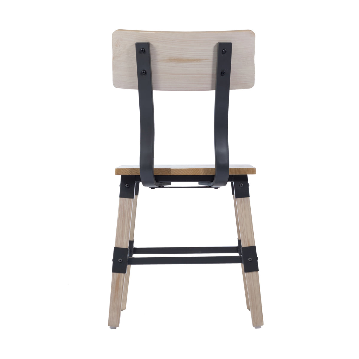 2 Pack Rustic Antique Industrial Wood Dining Chair