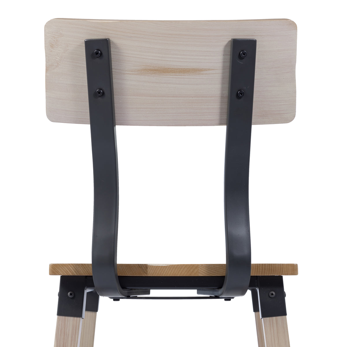 2 Pack Rustic Antique Industrial Wood Dining Chair