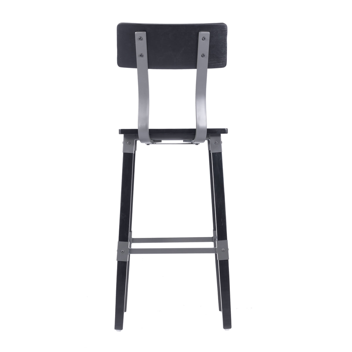 2 Pack Rustic Antique Industrial Wood Dining Barstool