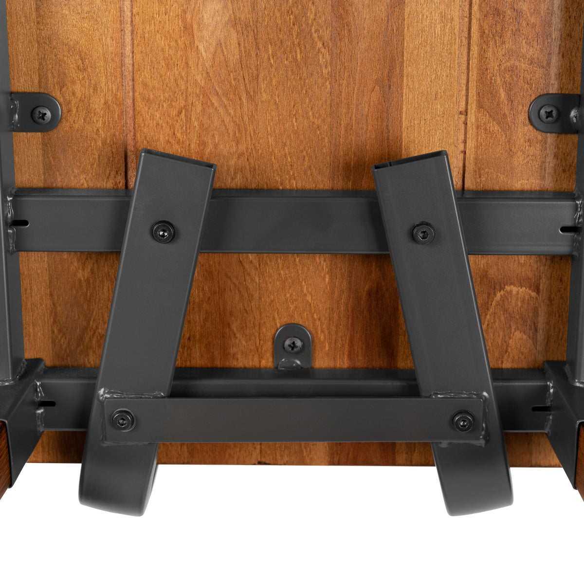 2 Pack Rustic Antique Industrial Wood Dining Barstool