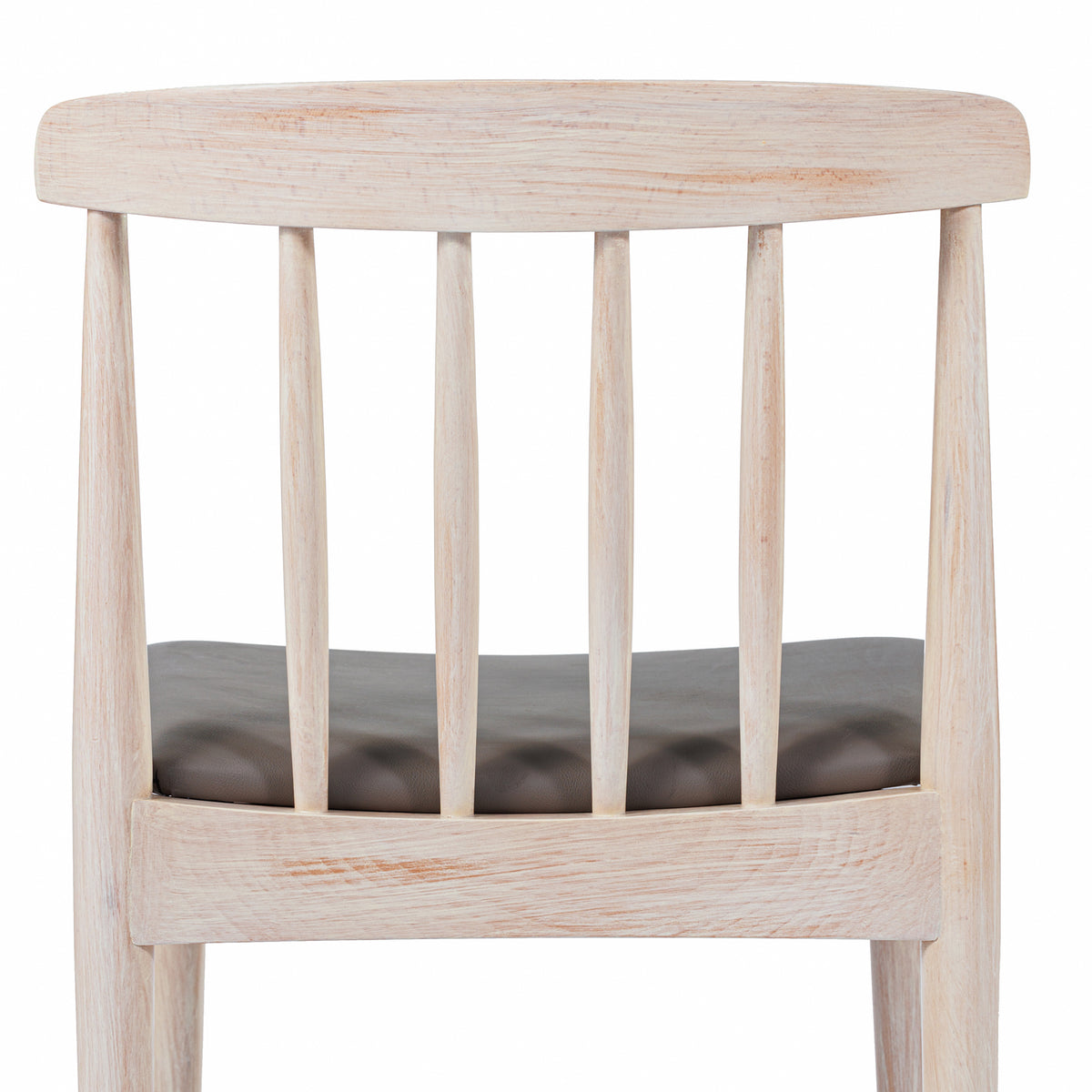 Chester Set of 2 Commercial Grade Solid Wood Dining Chairs with Slatted Backrests and Vinyl Seats