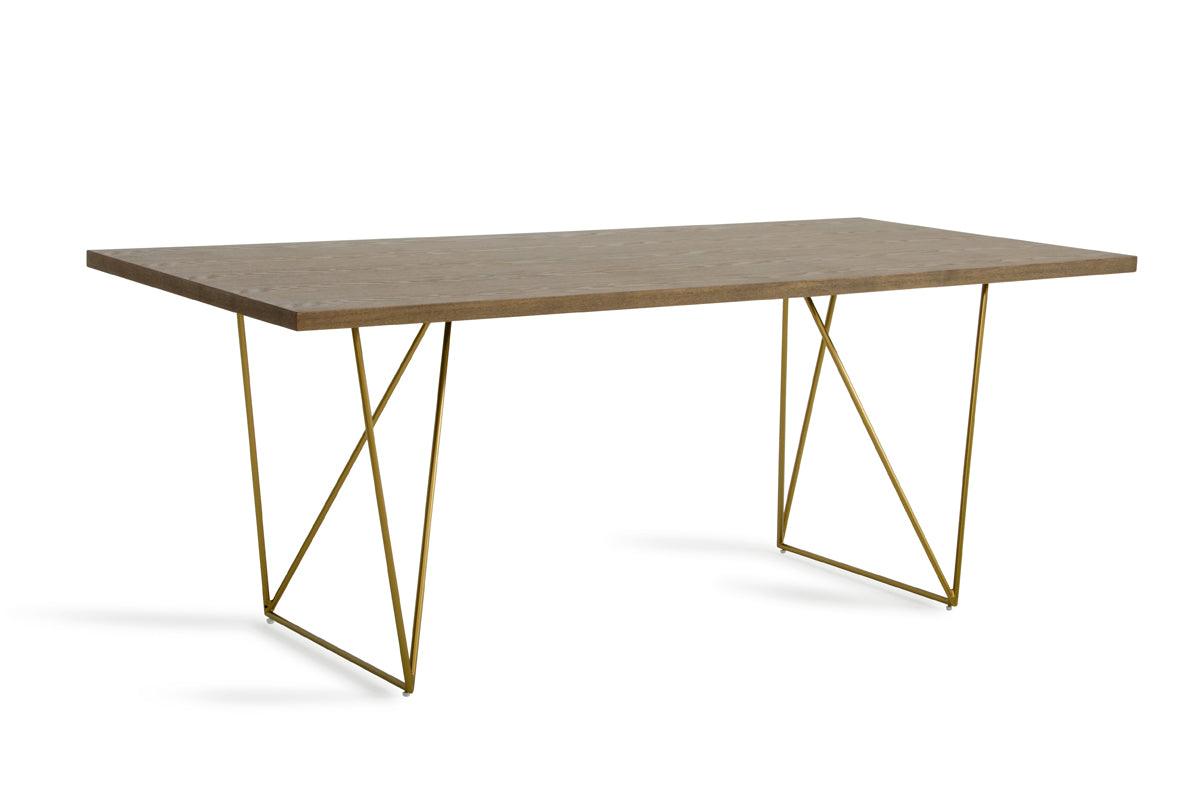 Marcia Mid-Century Tobacco & Antique Dining Table