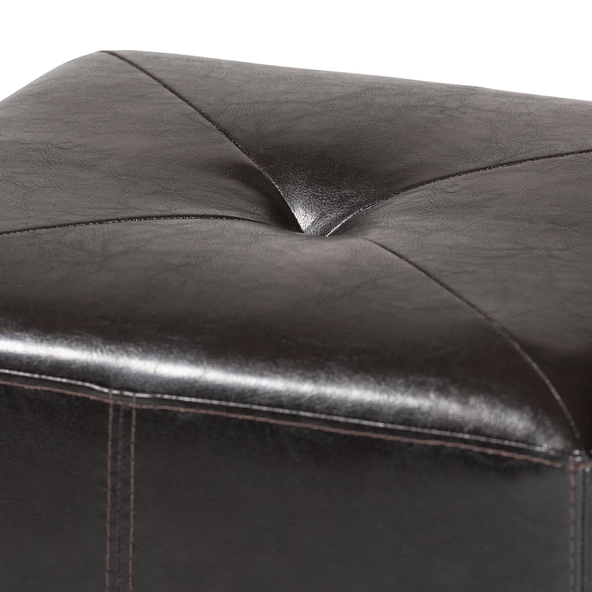 Aric Bonded Leather Ottoman