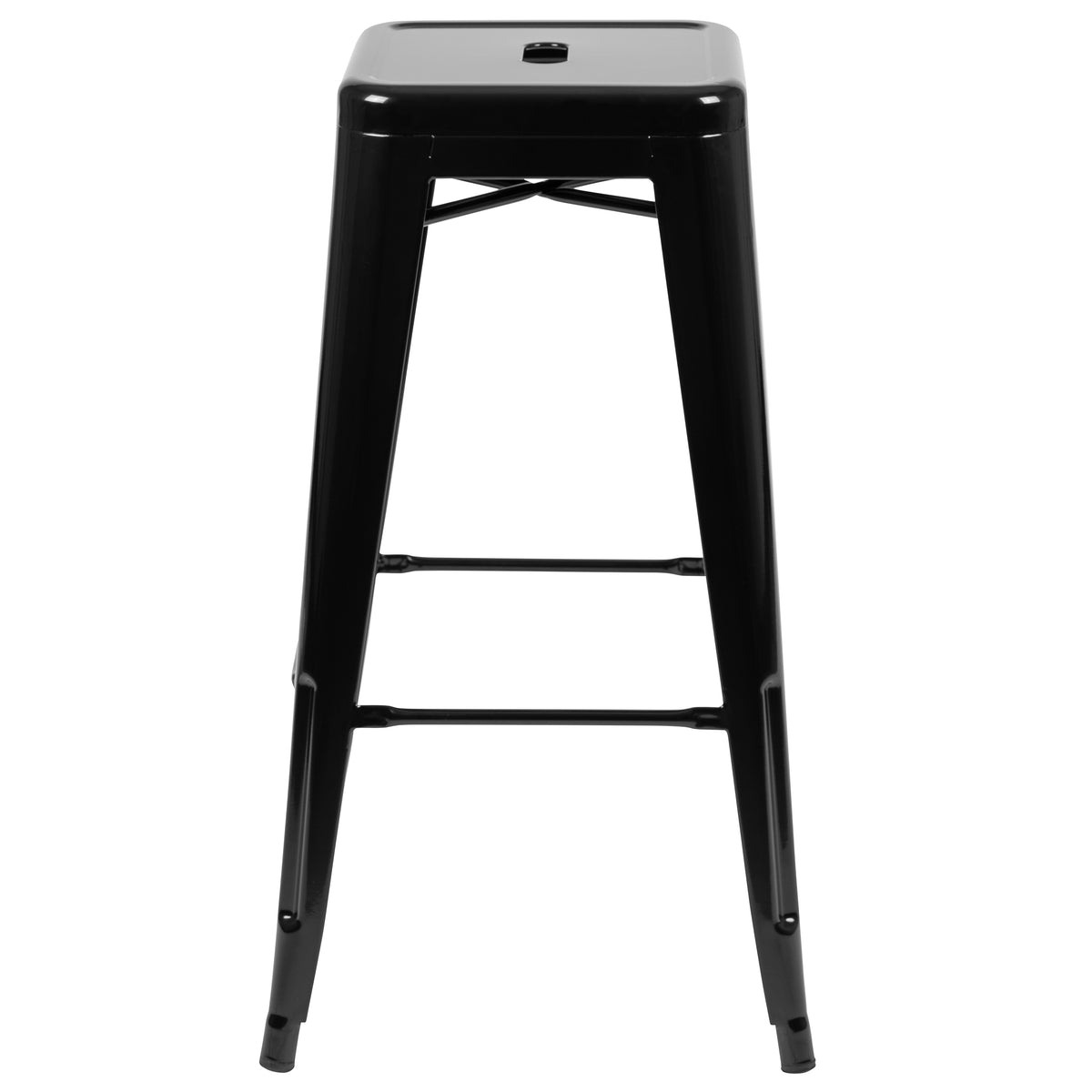 30" High Metal Indoor Bar Stool - Stackable Set of 4