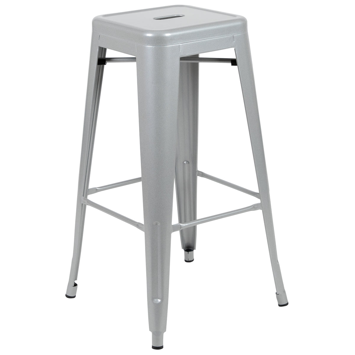 30" High Metal Indoor Bar Stool - Stackable Set of 4
