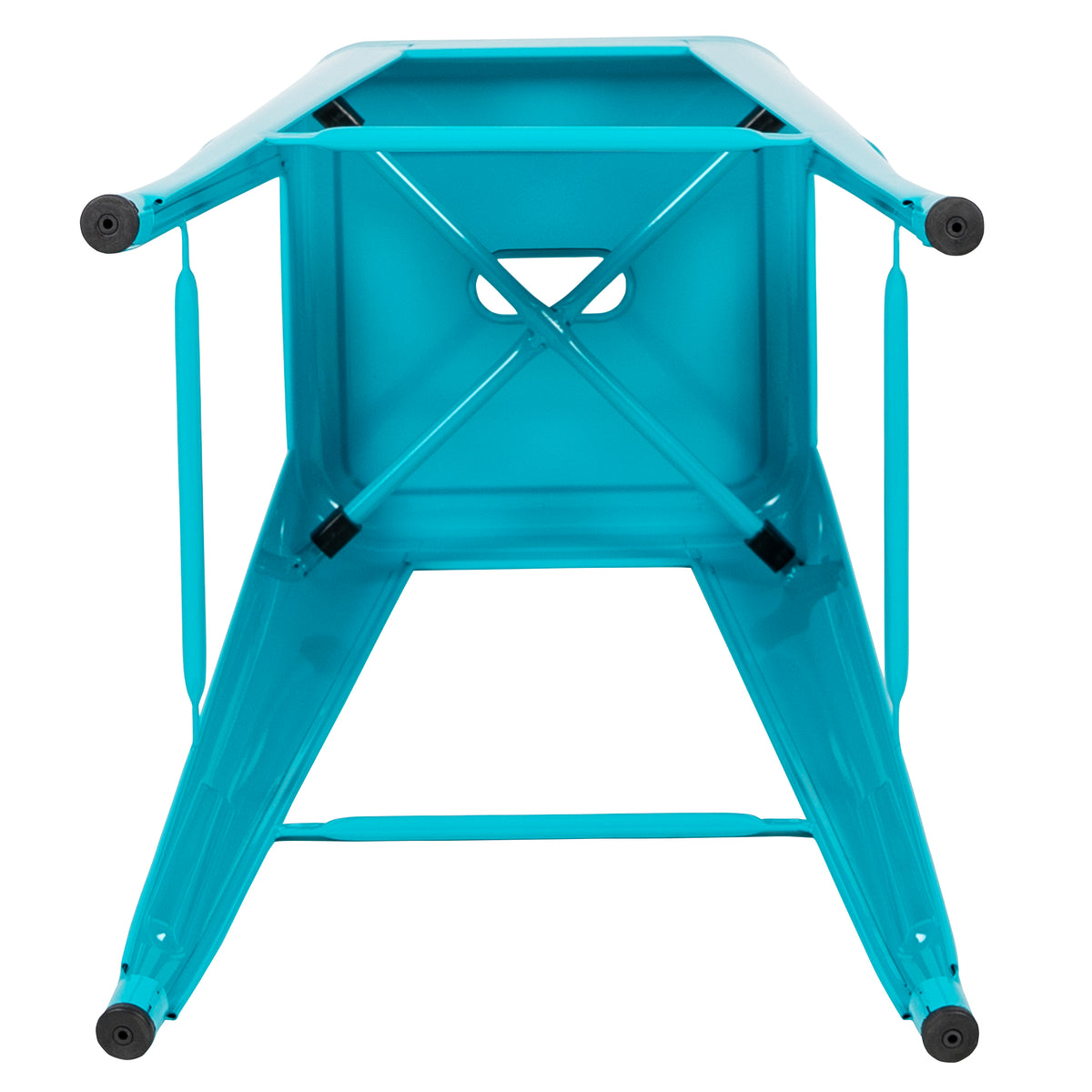 30" High Metal Indoor Bar Stool - Stackable Set of 4