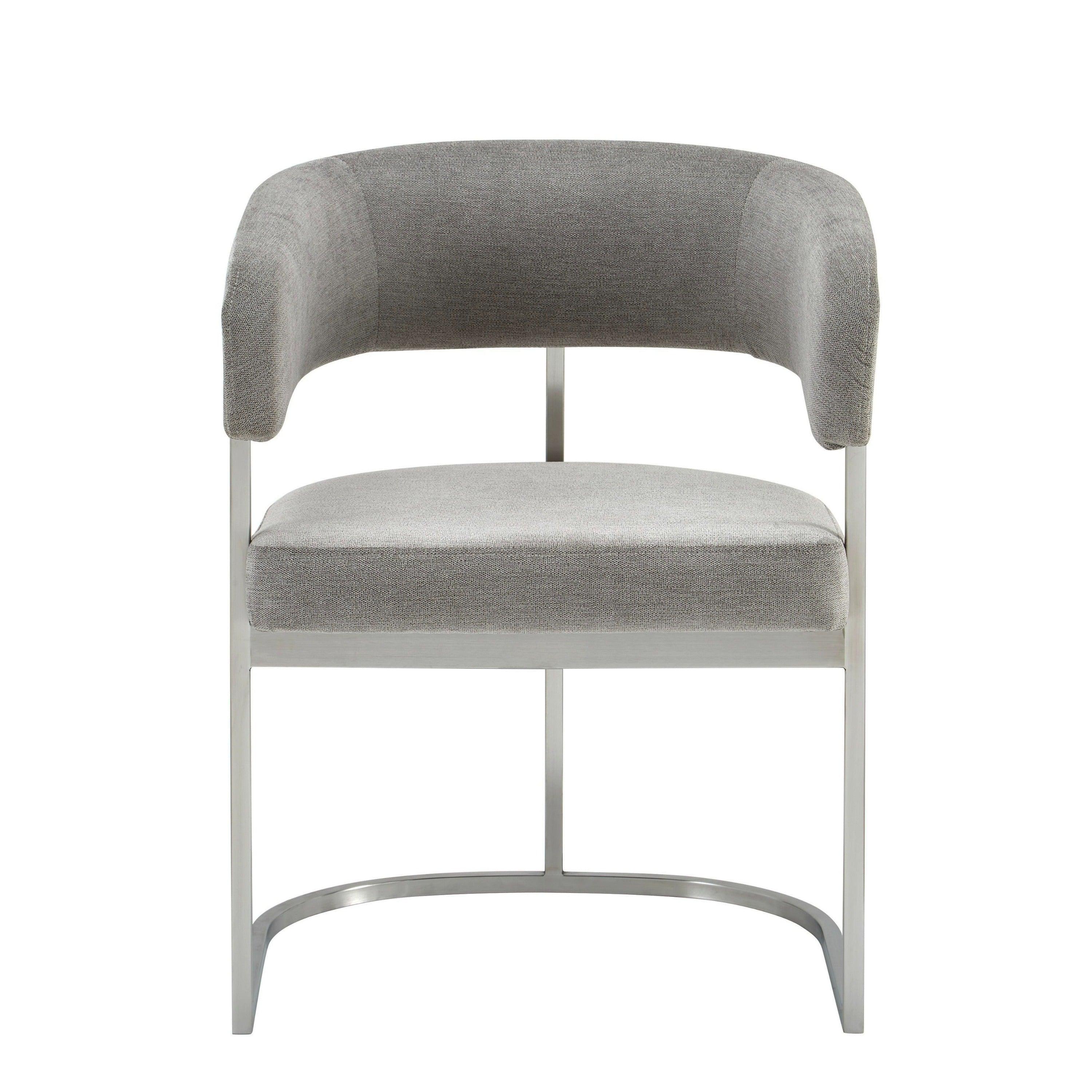Modrest Sebastian Modern Fabric Stainless Steel Dining Chair
