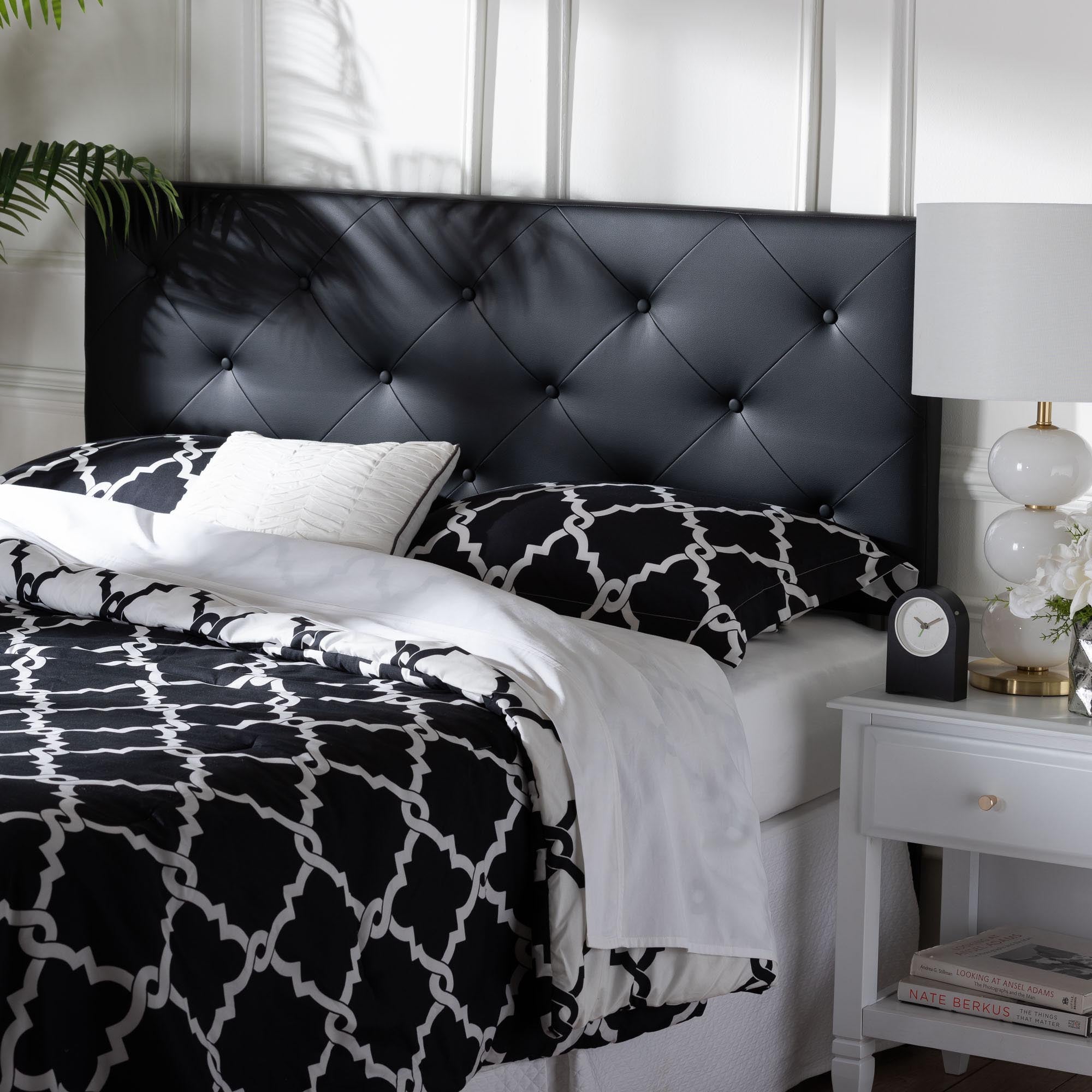 Baltimore Modern and Contemporary Faux Leather Upholstered Headboard