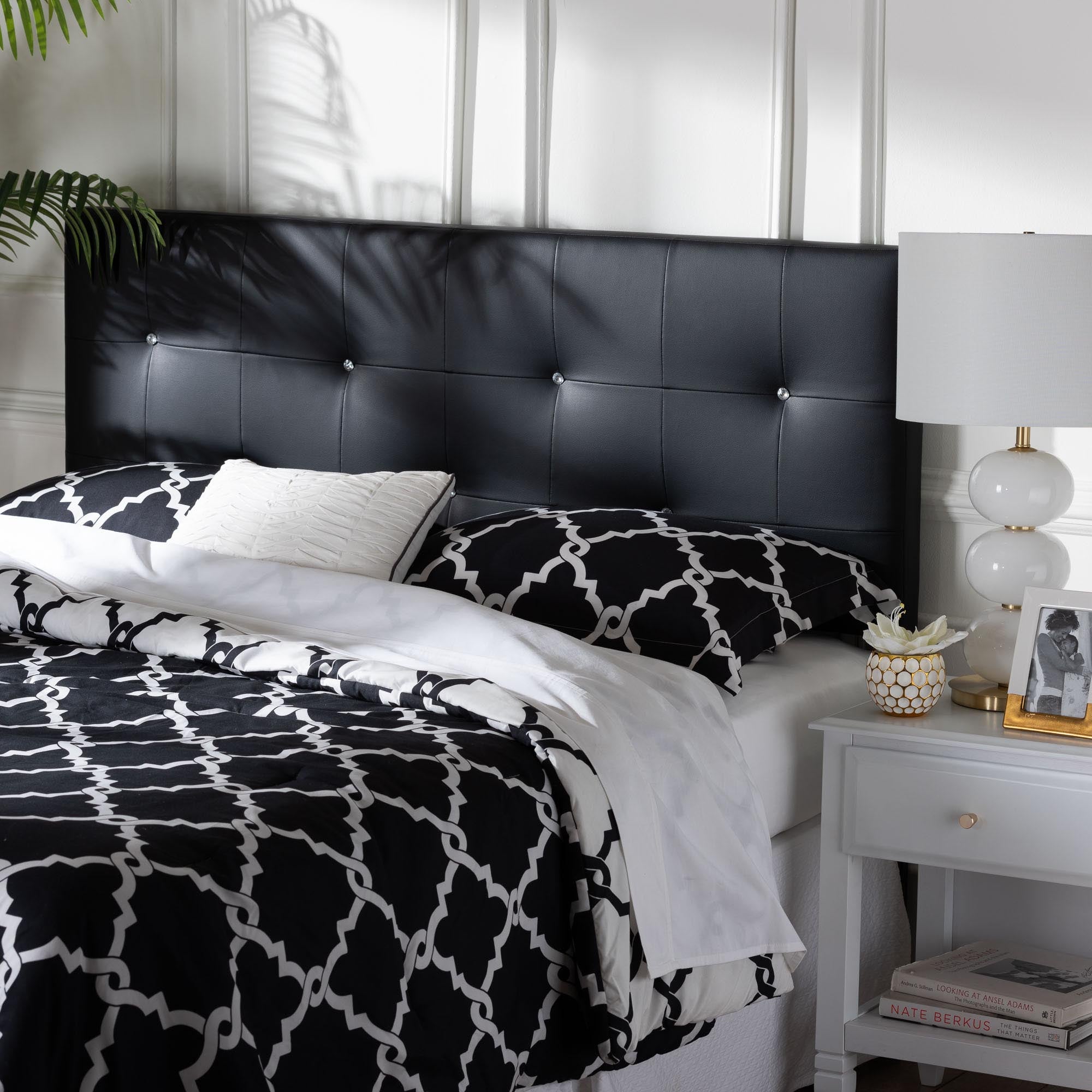 Dalini Modern and Contemporary Faux Leather Headboard