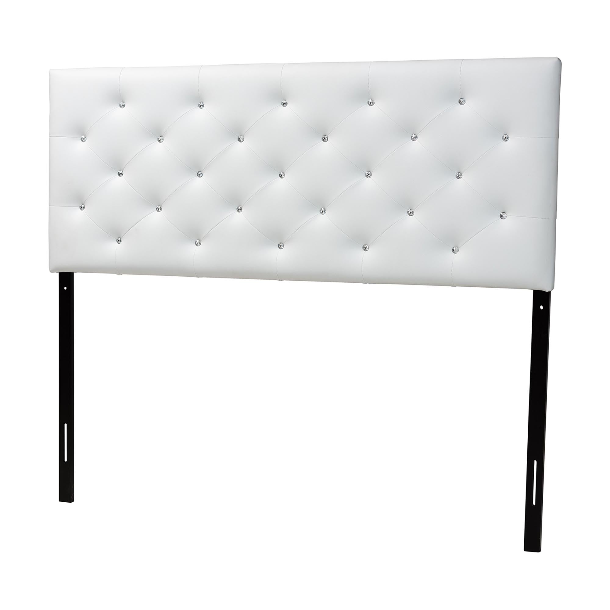 Viviana Modern and Contemporary Faux Leather Upholstered Button-Tufted Headboard