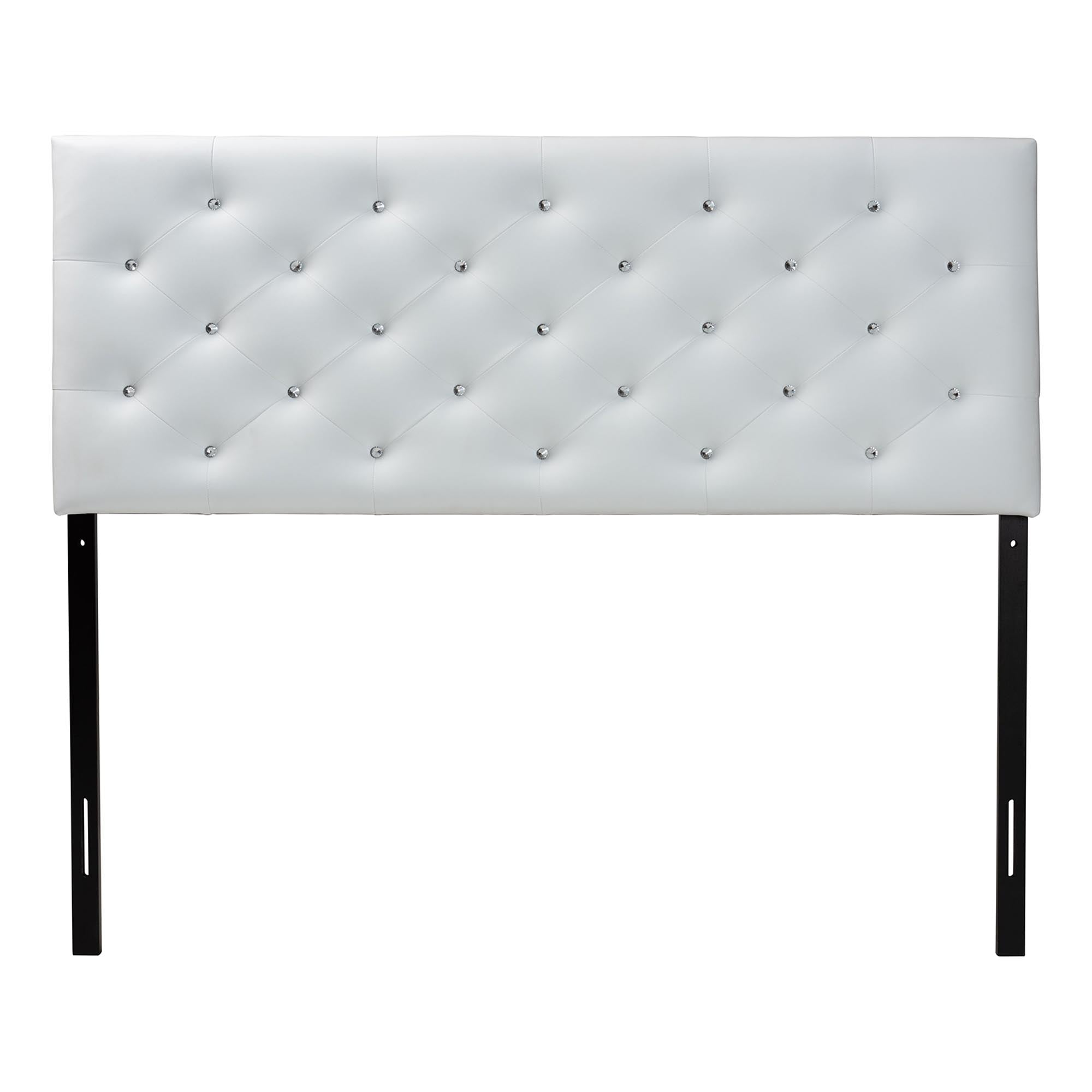 Viviana Modern and Contemporary Faux Leather Upholstered Button-Tufted Headboard