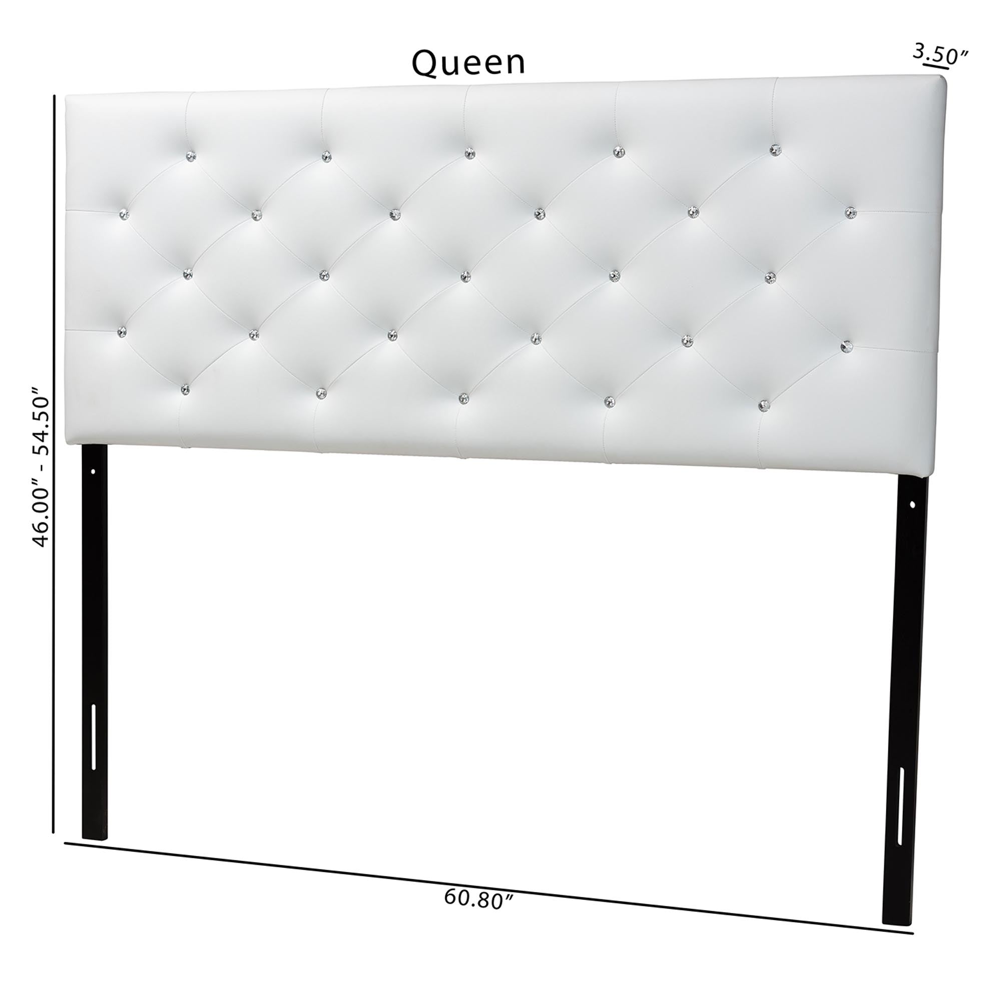 Viviana Modern and Contemporary Faux Leather Upholstered Button-Tufted Headboard