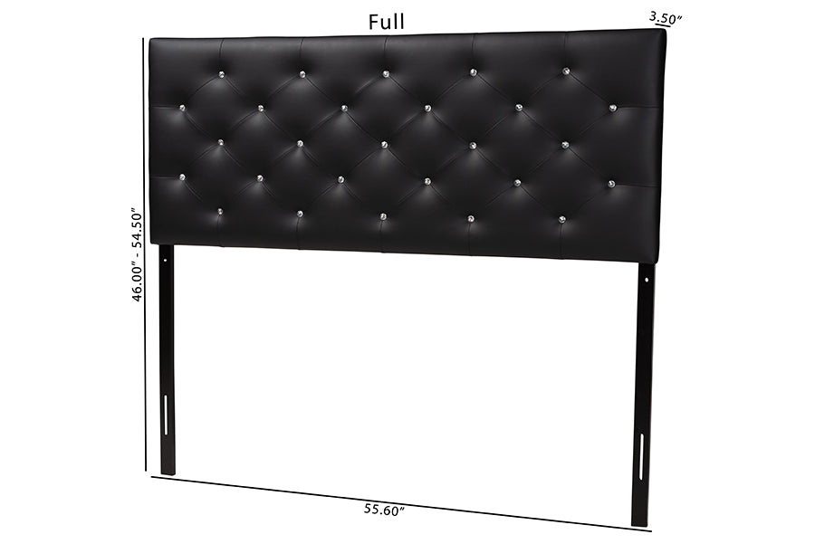 Viviana Modern and Contemporary Faux Leather Upholstered Button-Tufted Headboard