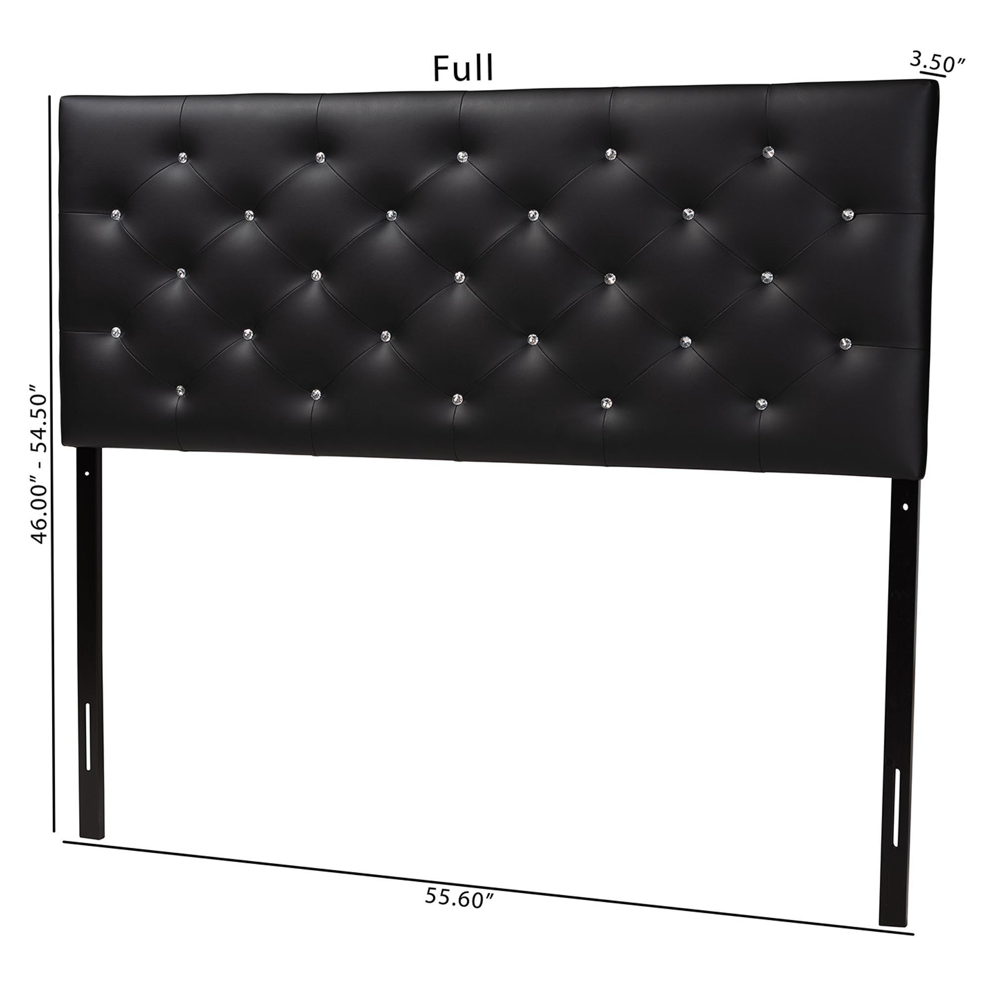Viviana Modern and Contemporary Faux Leather Upholstered Button-Tufted Headboard