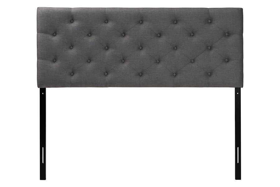 Viviana Modern and Contemporary Fabric Upholstered Button-Tufted Headboard