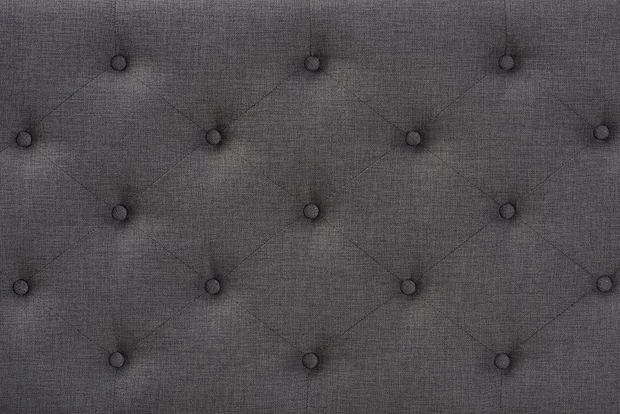 Viviana Modern and Contemporary Fabric Upholstered Button-Tufted Headboard