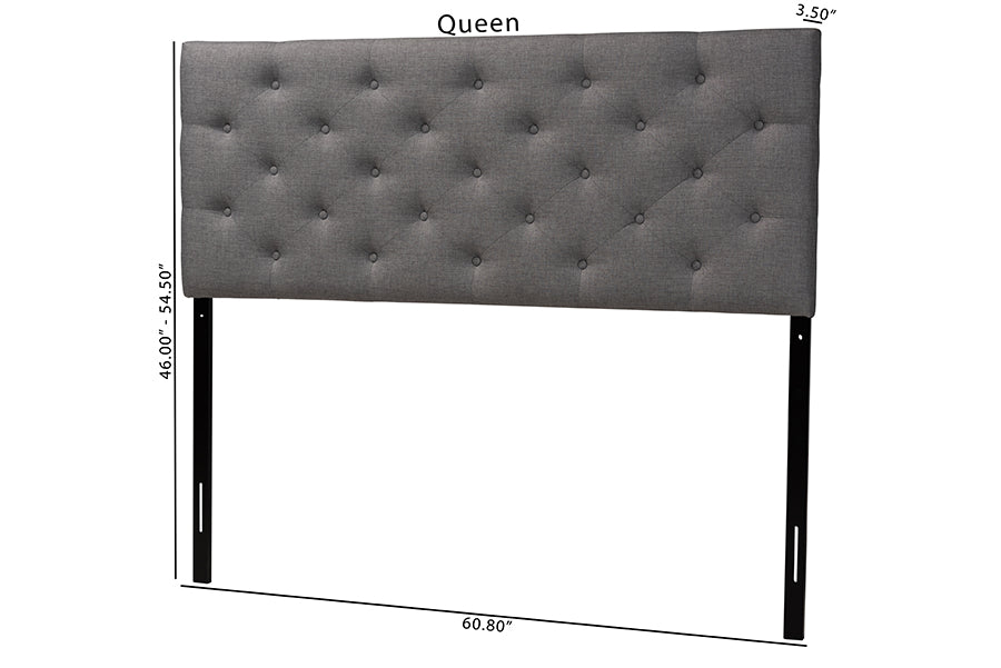 Viviana Modern and Contemporary Fabric Upholstered Button-Tufted Headboard