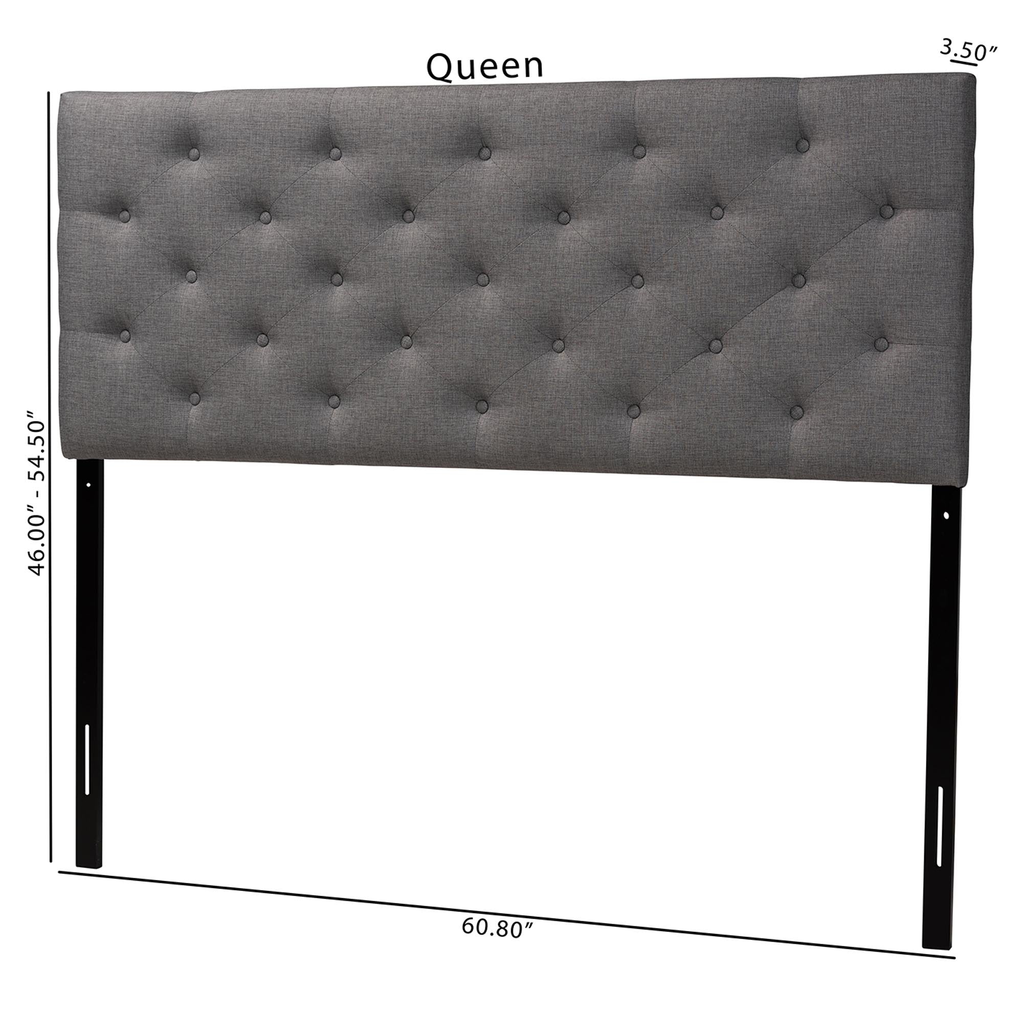 Viviana Modern and Contemporary Fabric Upholstered Button-Tufted Headboard