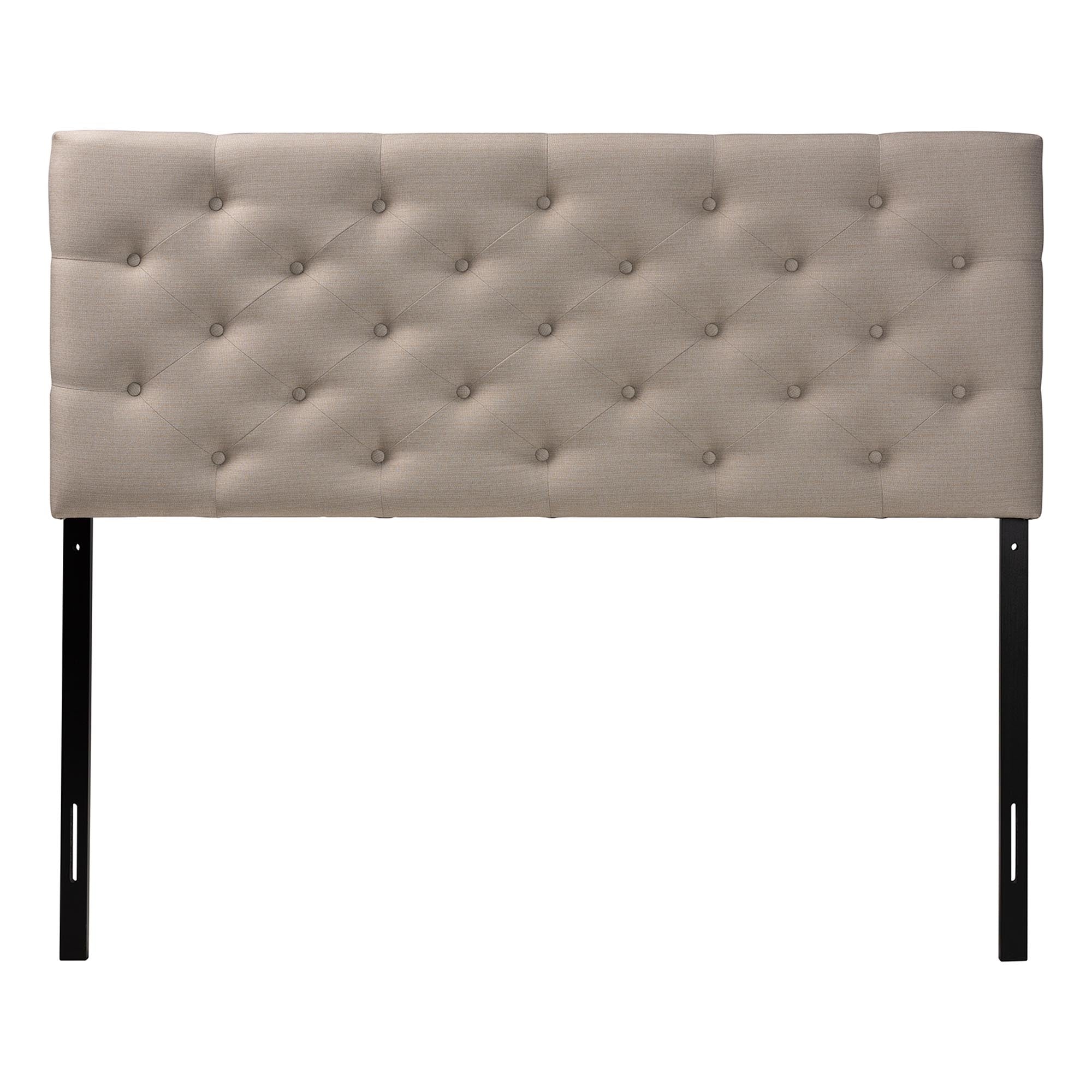 Viviana Modern and Contemporary Light Fabric Upholstered Button-tufted Headboard