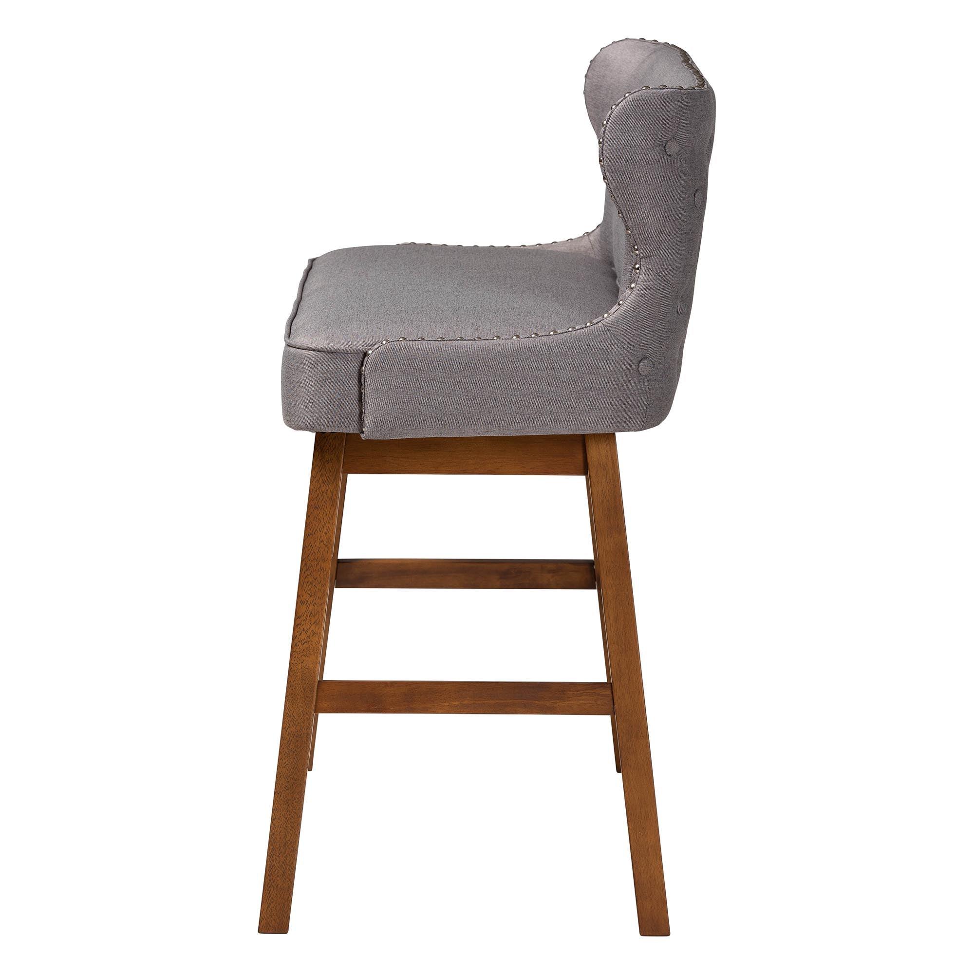 Gradisca Modern and Contemporary Fabric Button-tufted Upholstered Bar Bench
