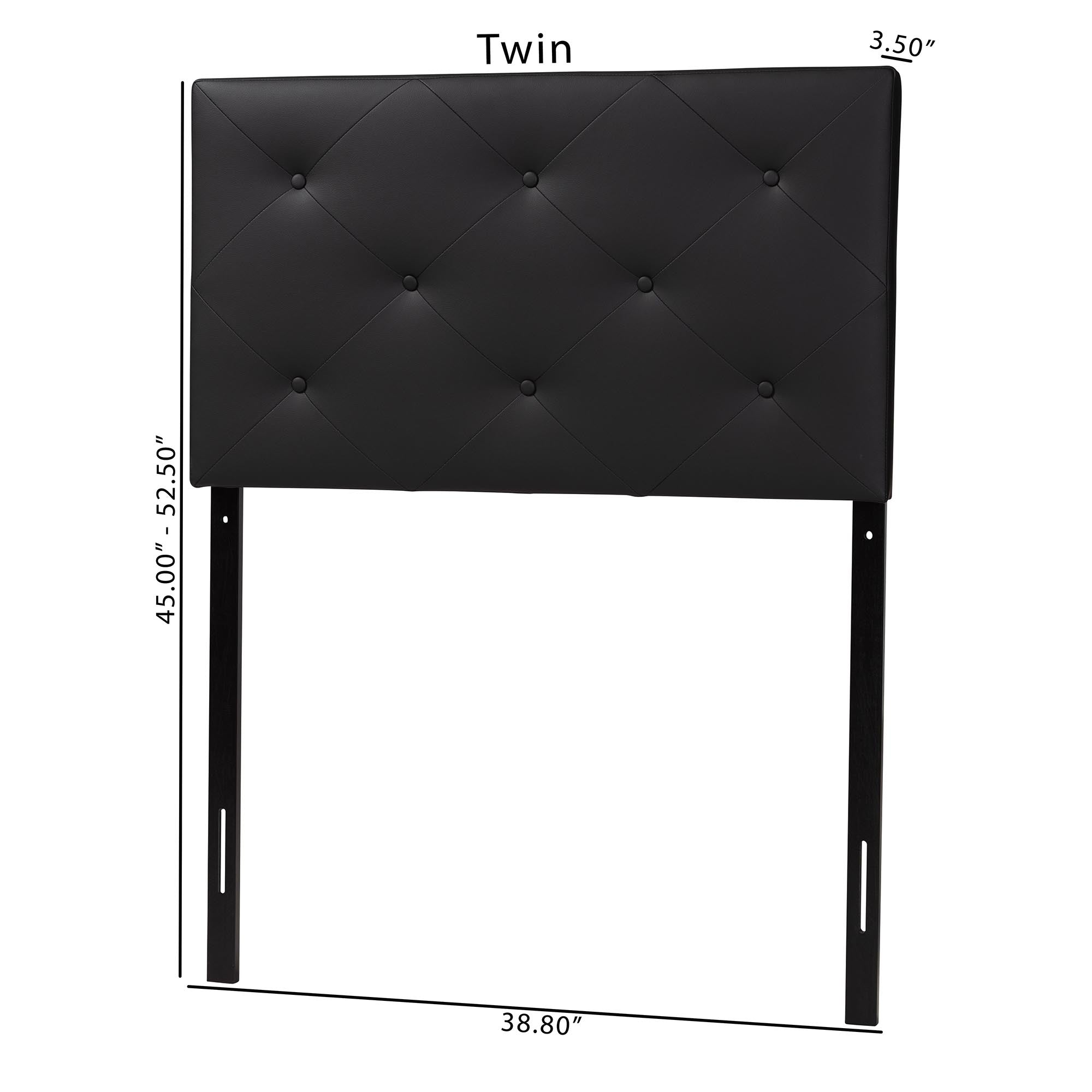 Baltimore Modern and Contemporary Faux Leather Upholstered Headboard