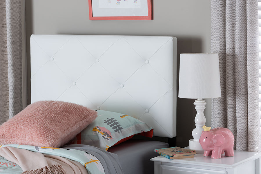 Baltimore Modern and Contemporary Faux Leather Upholstered Headboard