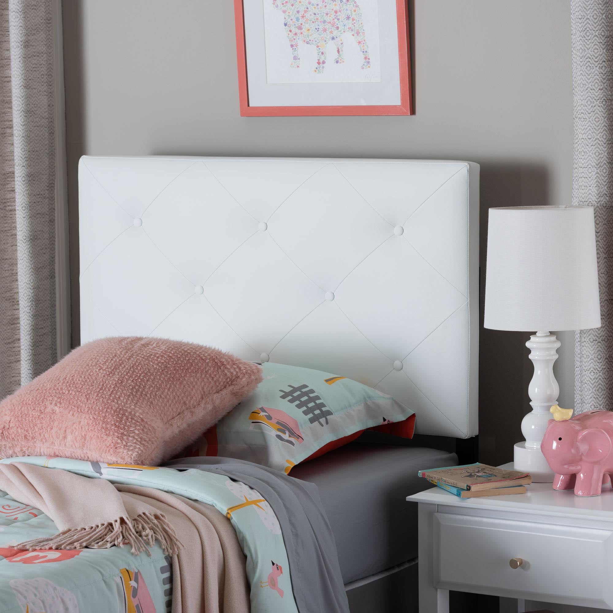 Baltimore Modern and Contemporary Faux Leather Upholstered Headboard