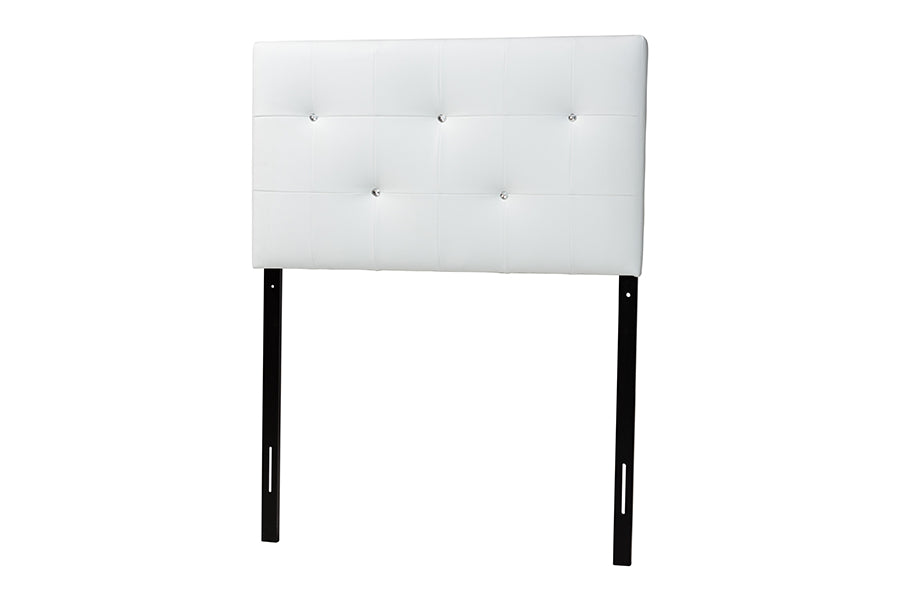 Kirchem Modern and Contemporary Faux Leather Upholstered Headboard