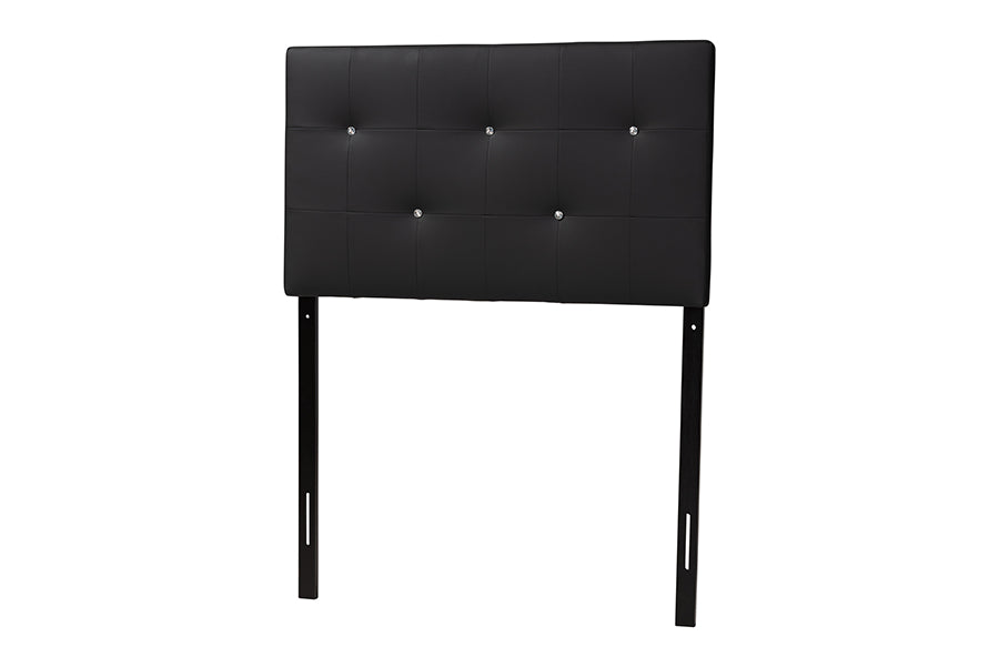 Kirchem Modern and Contemporary Faux Leather Upholstered Headboard