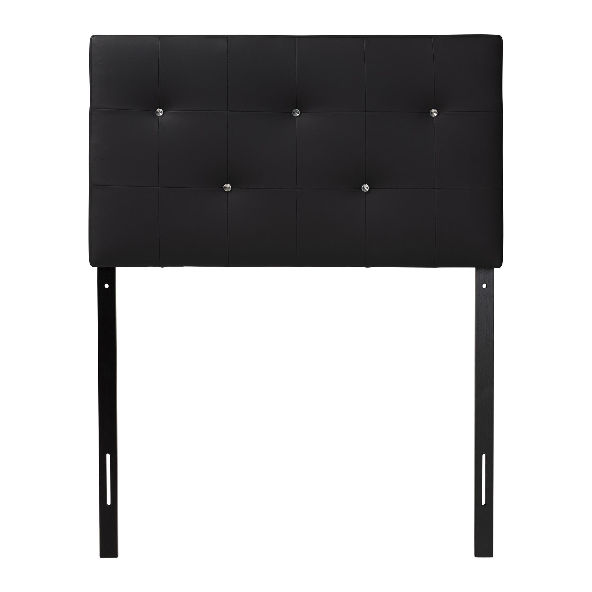 Kirchem Modern and Contemporary Faux Leather Upholstered Headboard