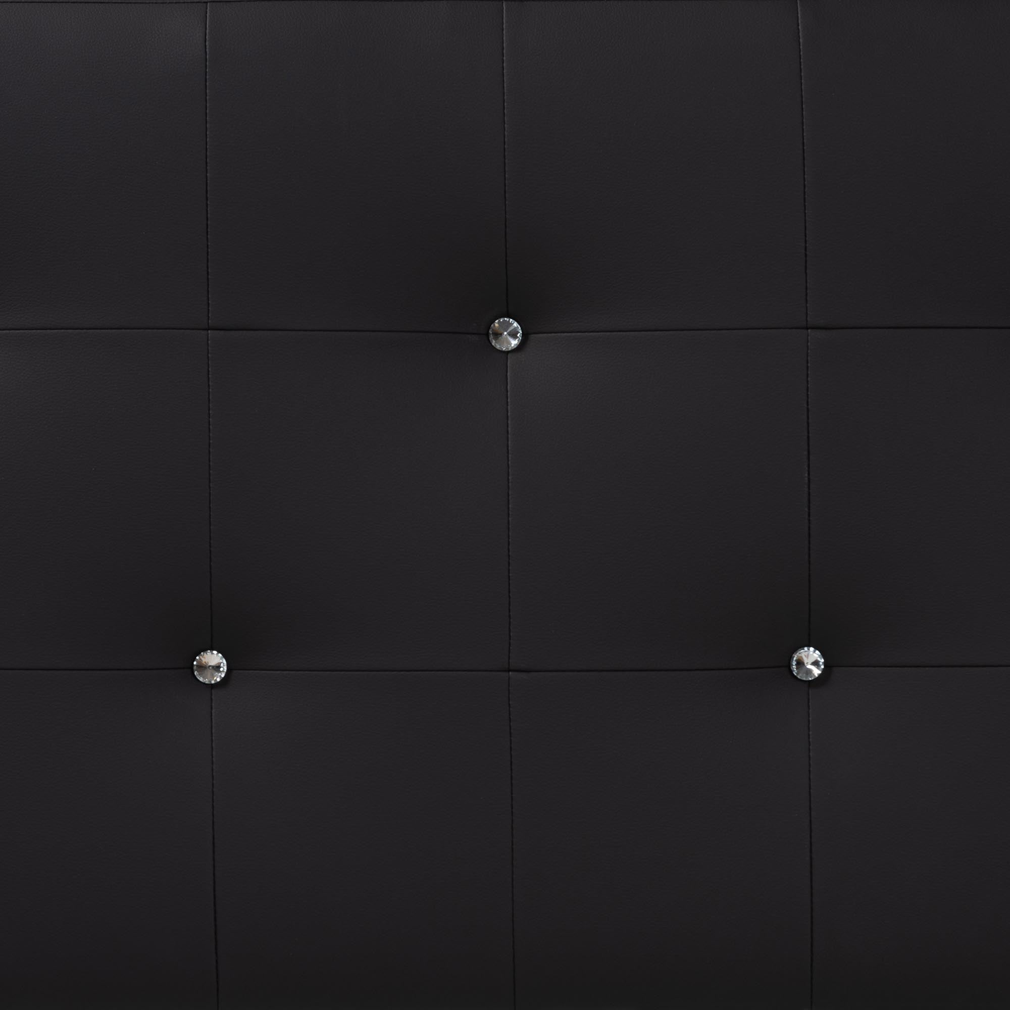 Kirchem Modern and Contemporary Faux Leather Upholstered Headboard