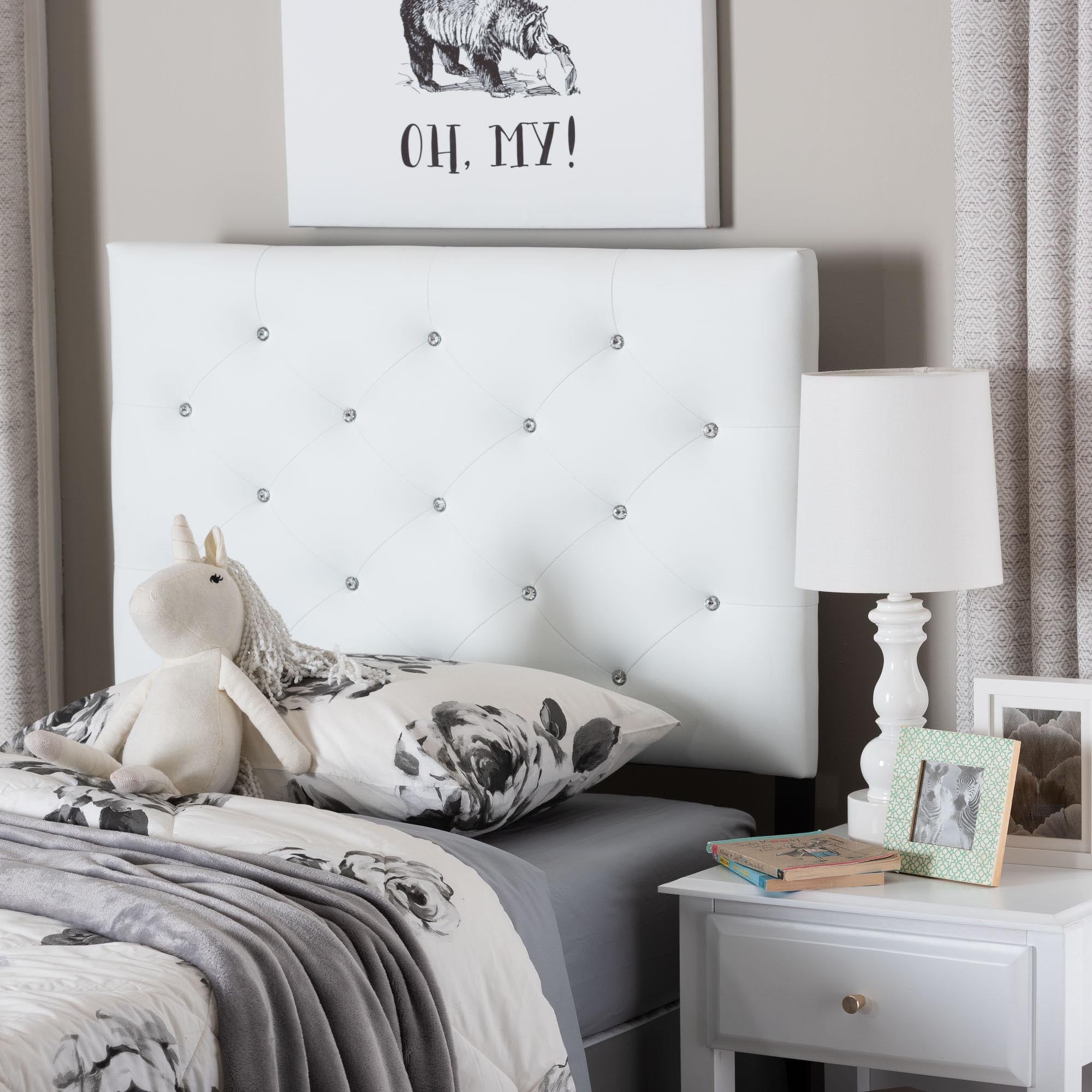 Viviana Modern and Contemporary Faux Leather Upholstered Button-Tufted Headboard